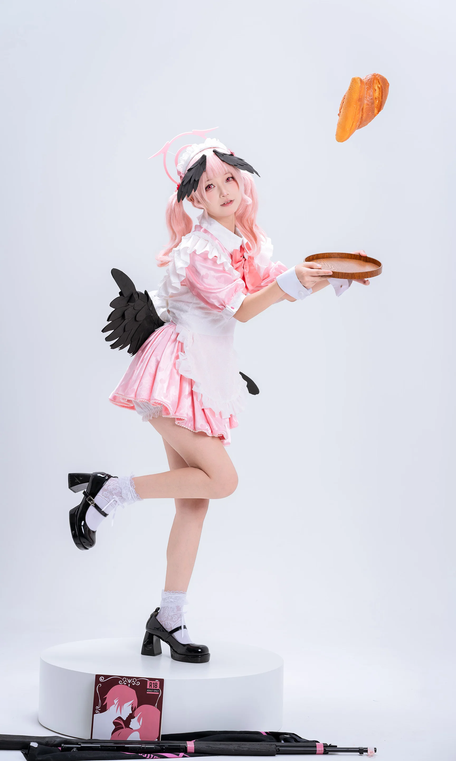 【下江小春cos】粉红恶魔小天使的女仆装拍摄记录 - 第 6 张
