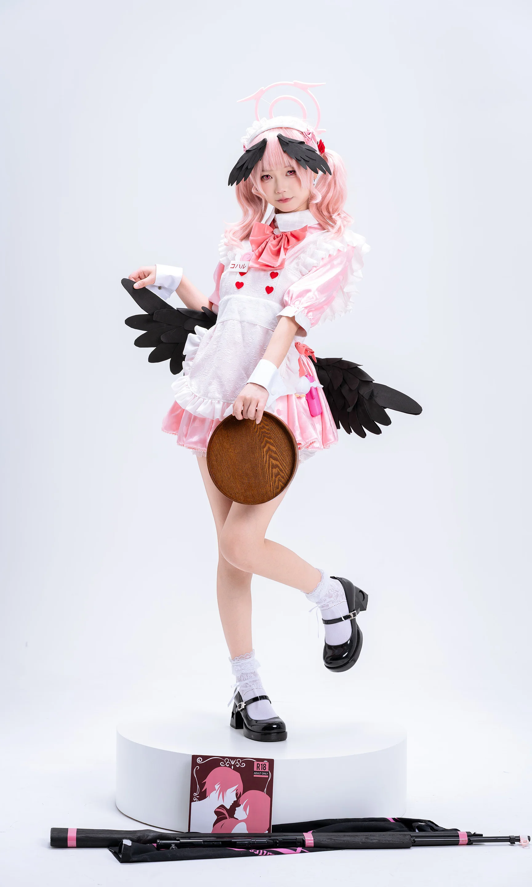 【下江小春cos】粉红恶魔小天使的女仆装拍摄记录 - 第 7 张