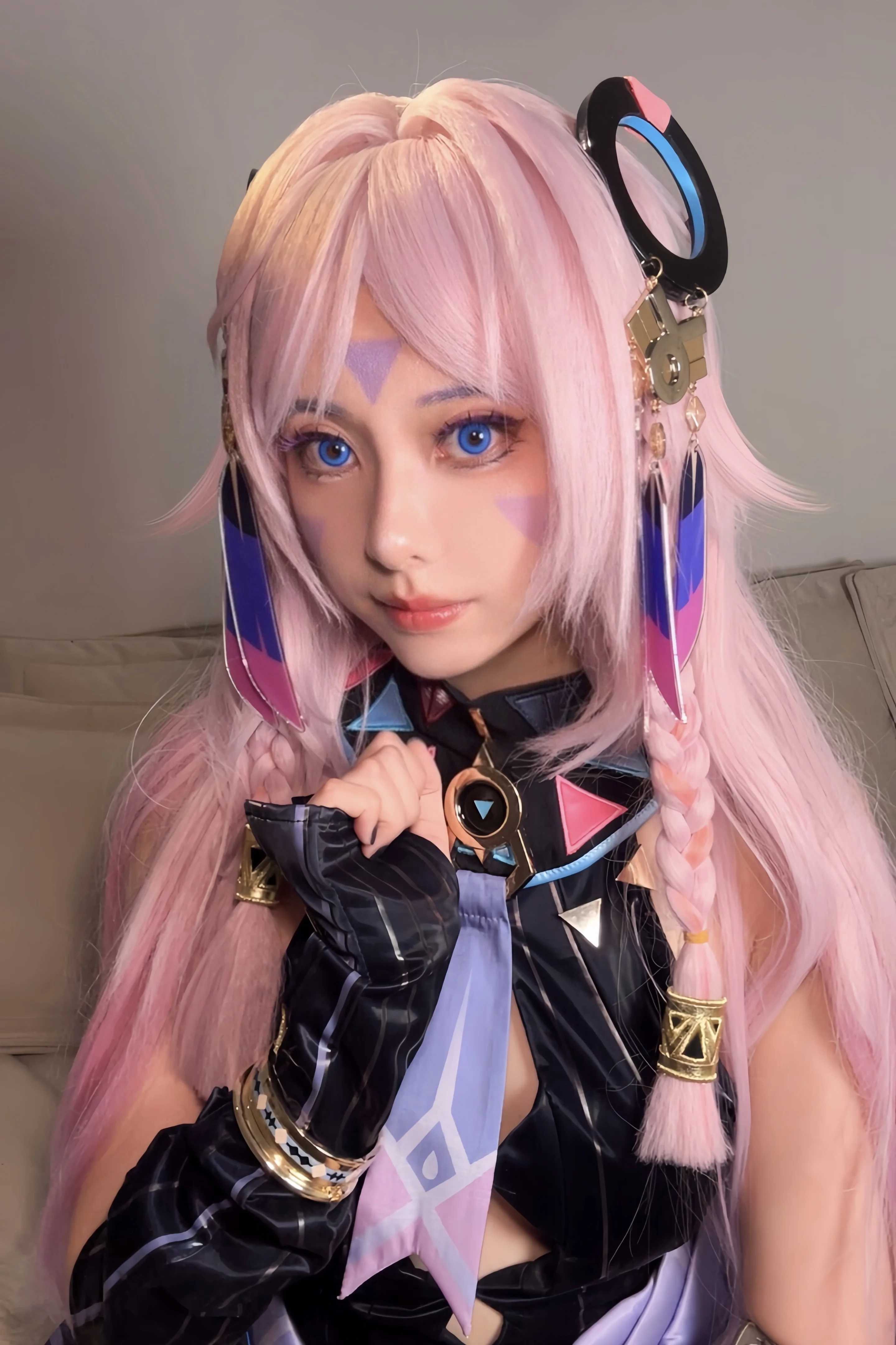 【茜特菈莉cos】原神里的黑曜石奶奶形象还原