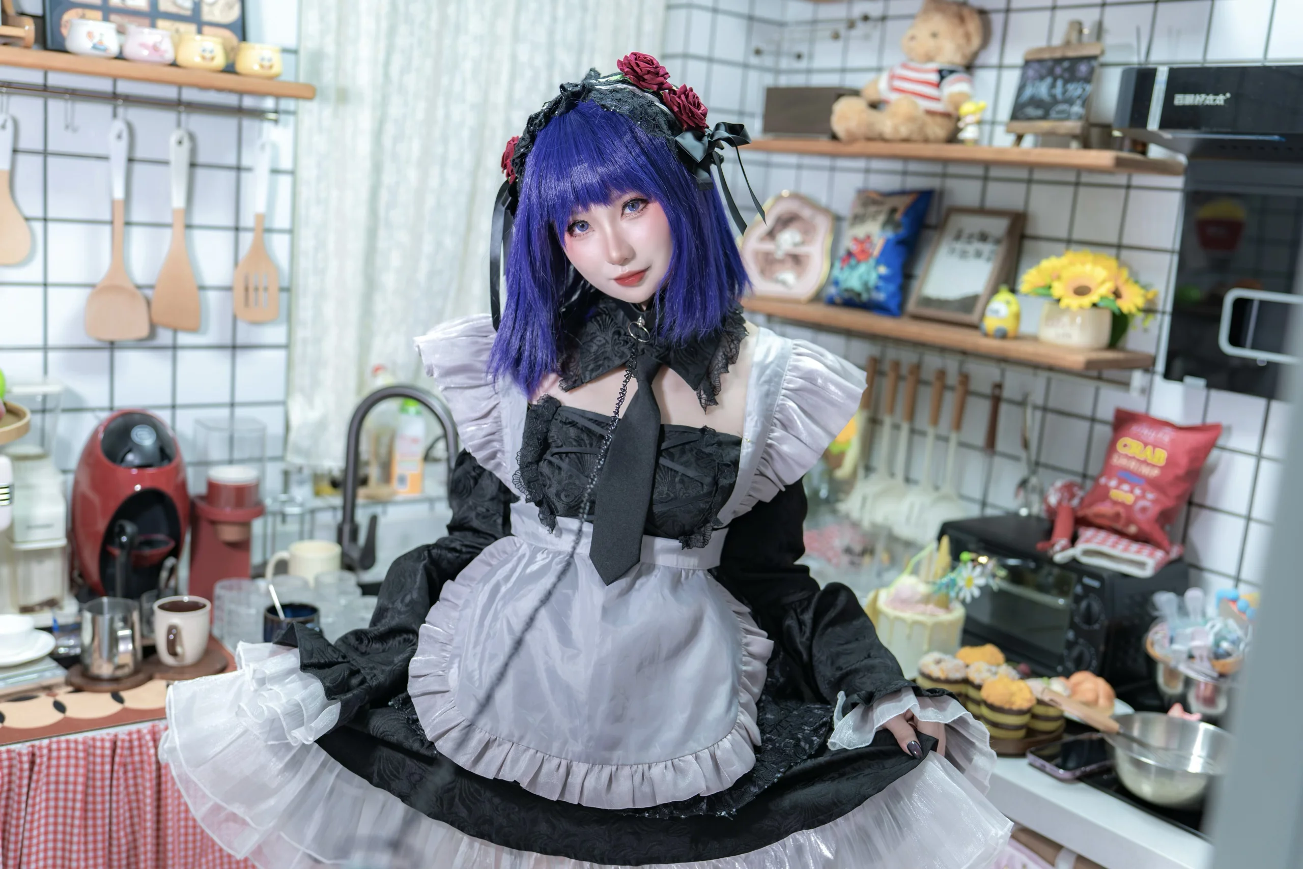 【黑江雫cos】更衣人偶墜入愛河，魔法少女的慵懶居家時刻 - 第 7 張