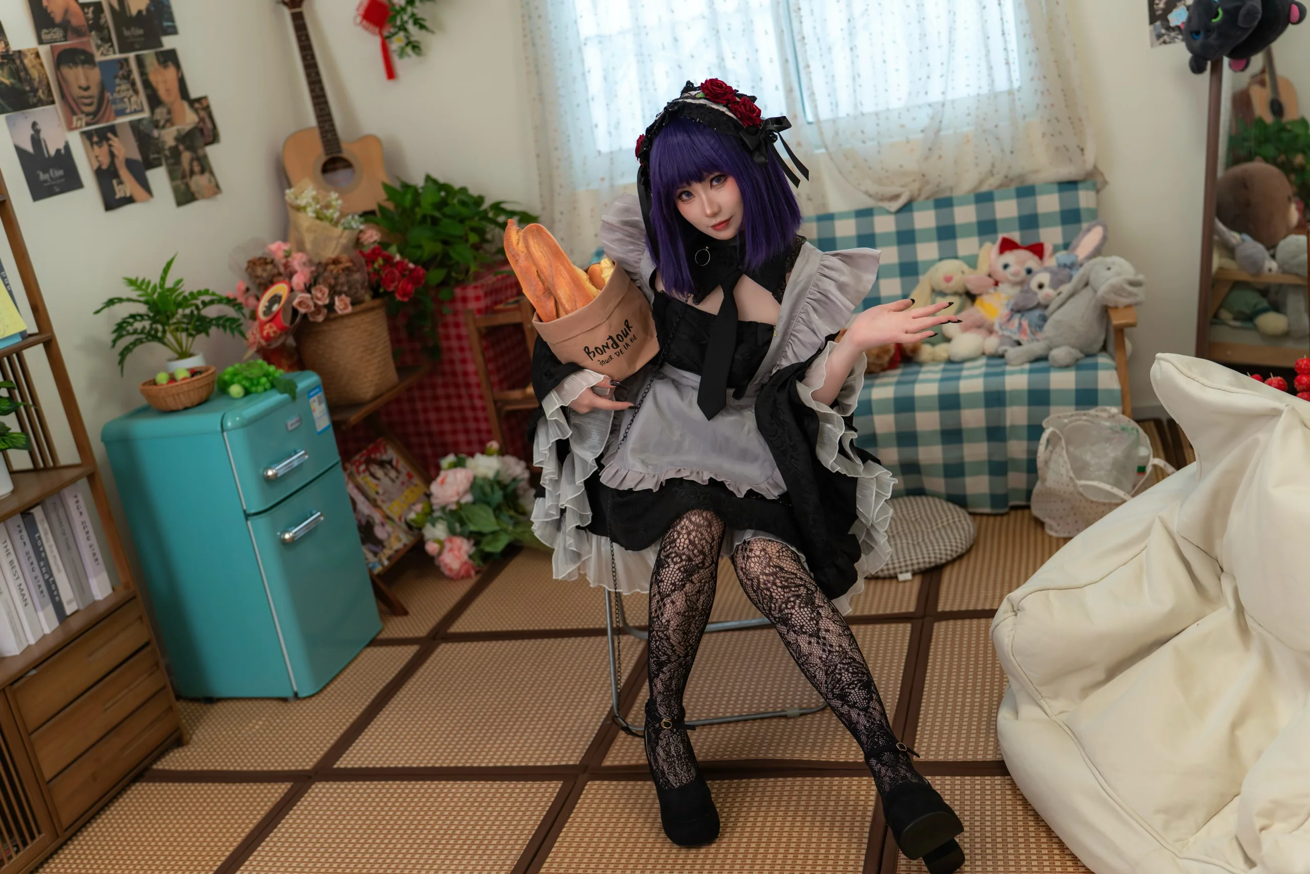 【黑江雫cos】更衣人偶墜入愛河，魔法少女的慵懶居家時刻 - 第 8 張