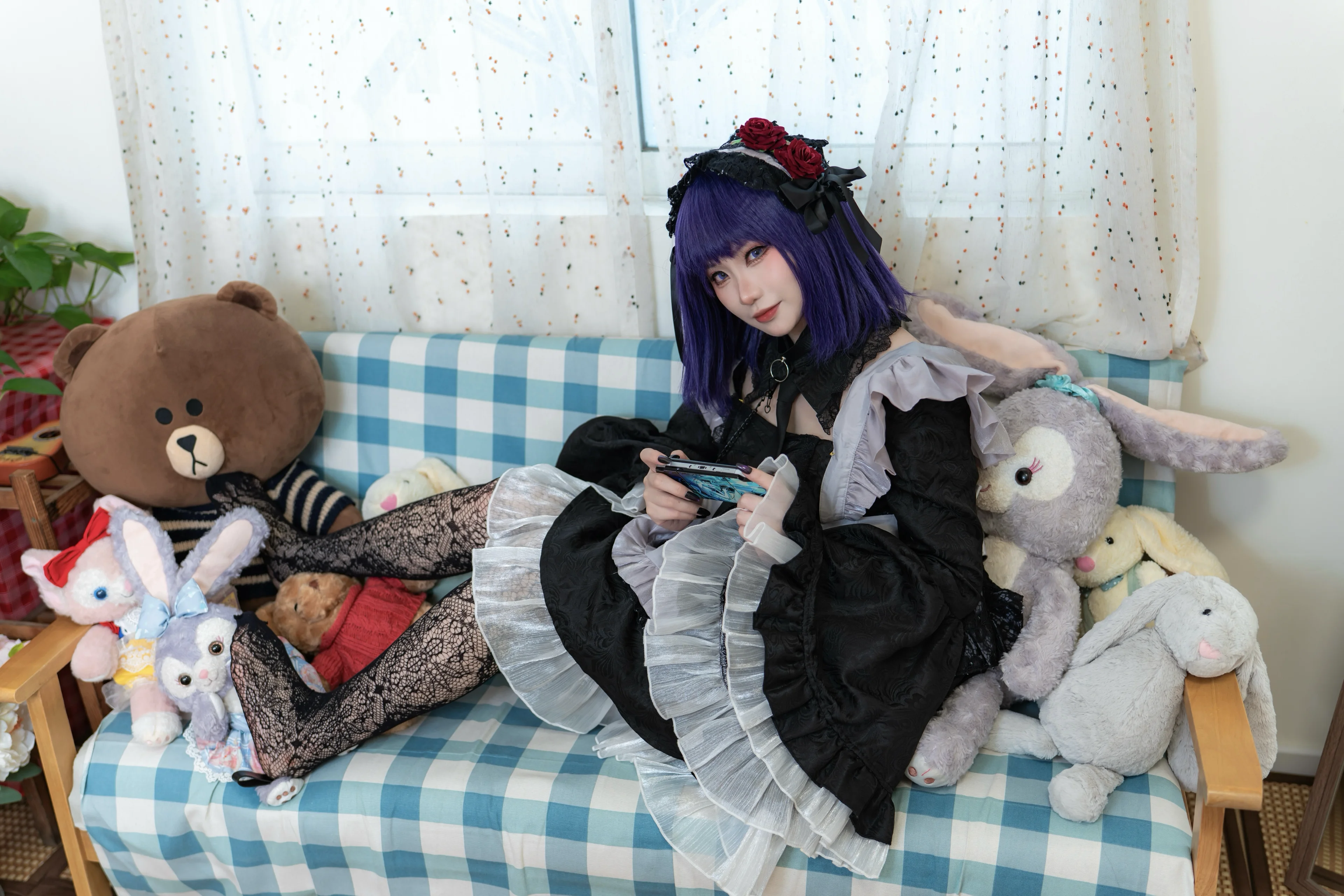 【黑江雫cos】更衣人偶墜入愛河，魔法少女的慵懶居家時刻 - 第 9 張