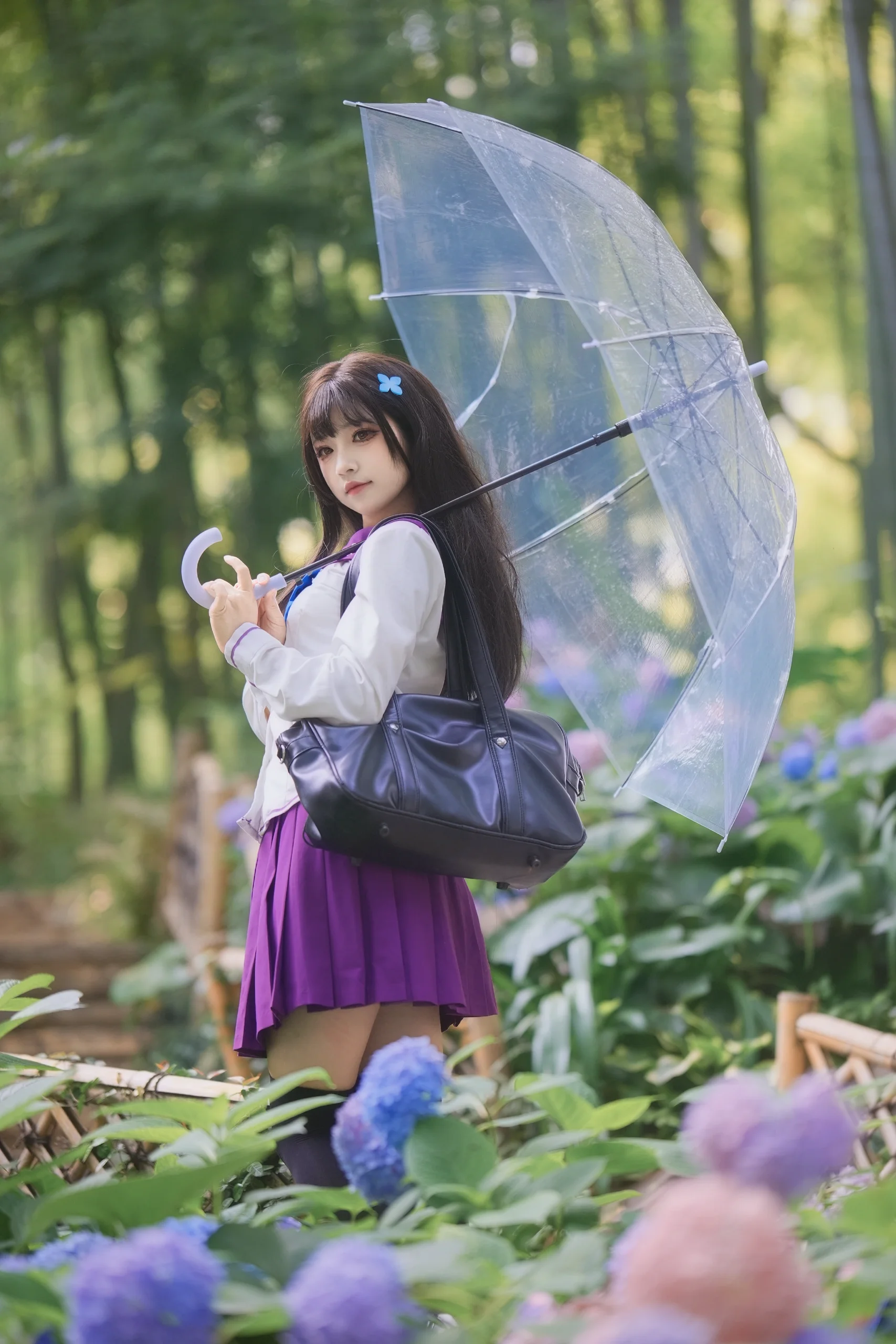 【散华礼弥cos】在绣球花丛中找回那份静谧的少女感 - 第 11 张