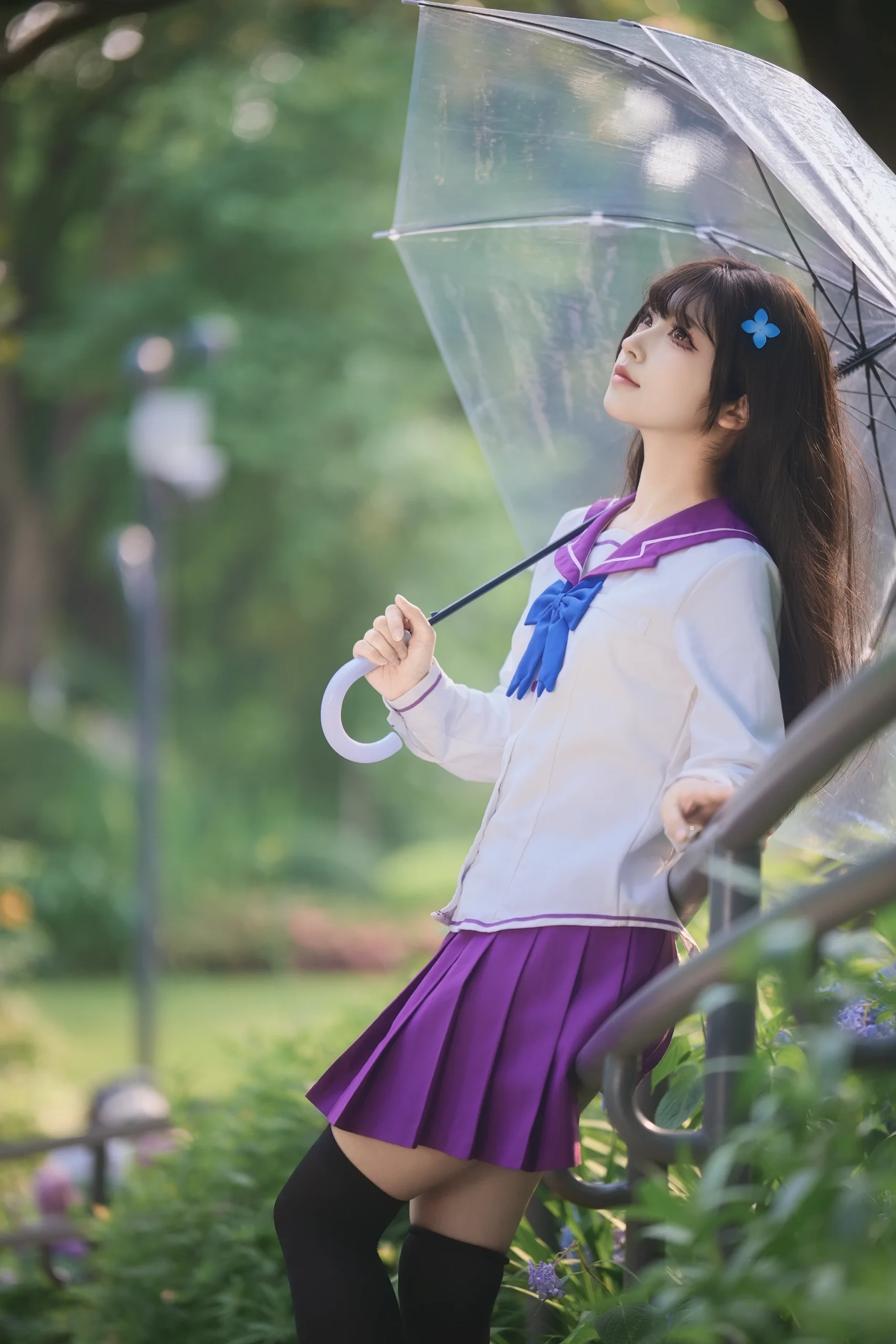 【散华礼弥cos】在绣球花丛中找回那份静谧的少女感 - 第 4 张
