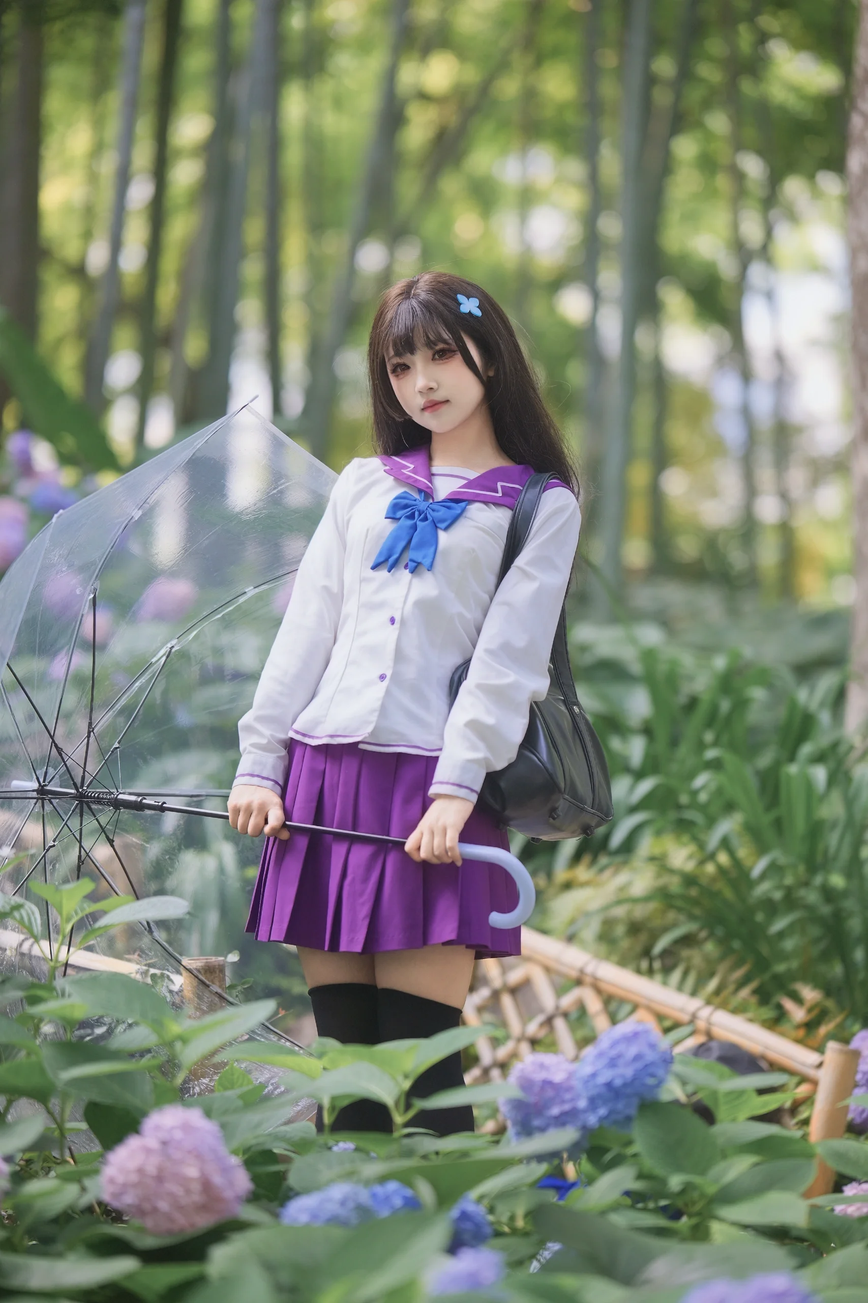 【散华礼弥cos】在绣球花丛中找回那份静谧的少女感 - 第 9 张