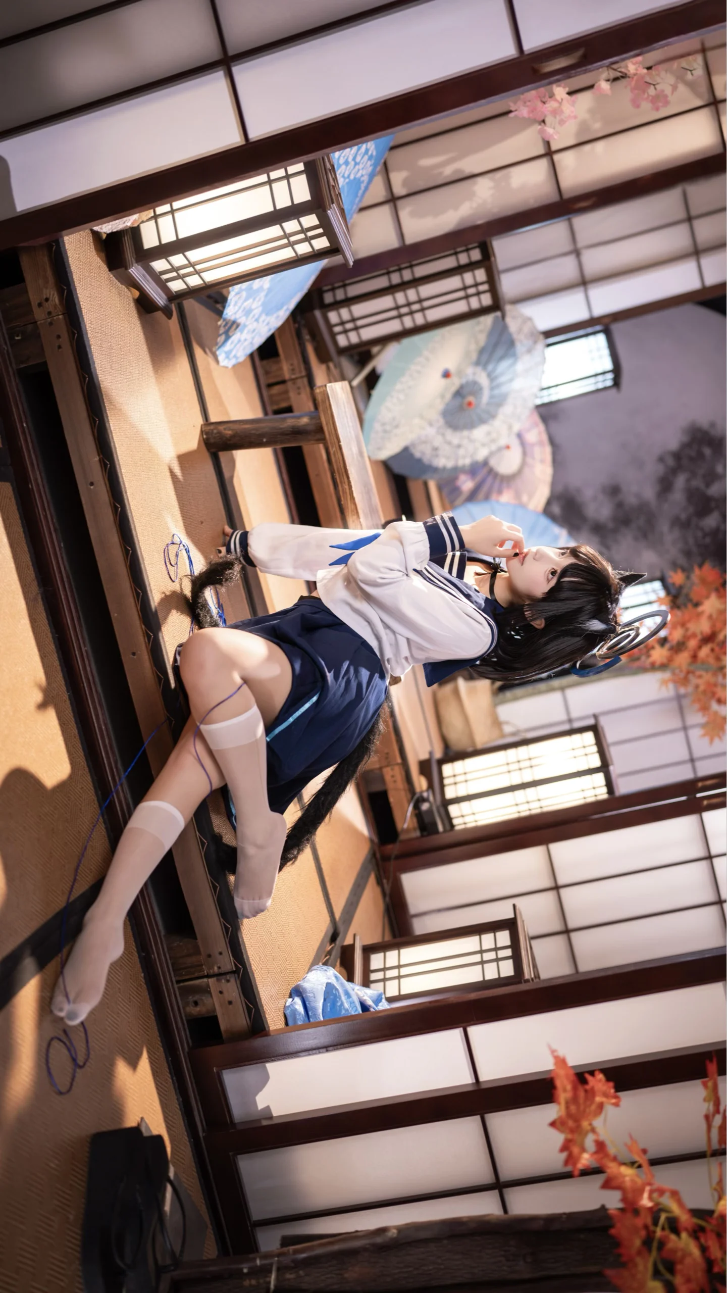 【桐生キキョウ コスプレ】『ブルーアーカイブ』のアンニュイな猫娘少女 - 2 枚目