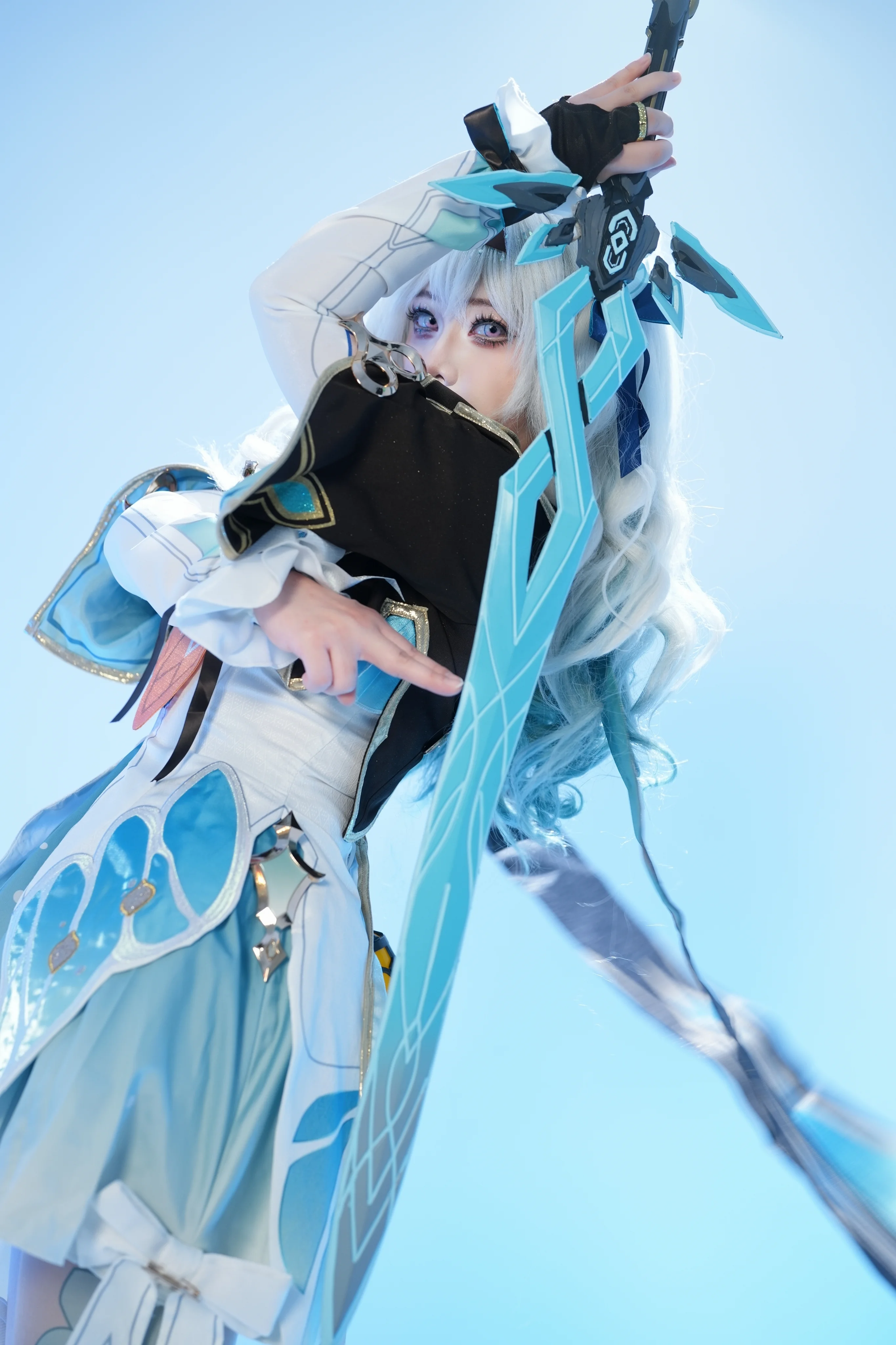 【流萤cos】崩坏星穹铁道，蓝白花海与光影的定格 - 第 6 张