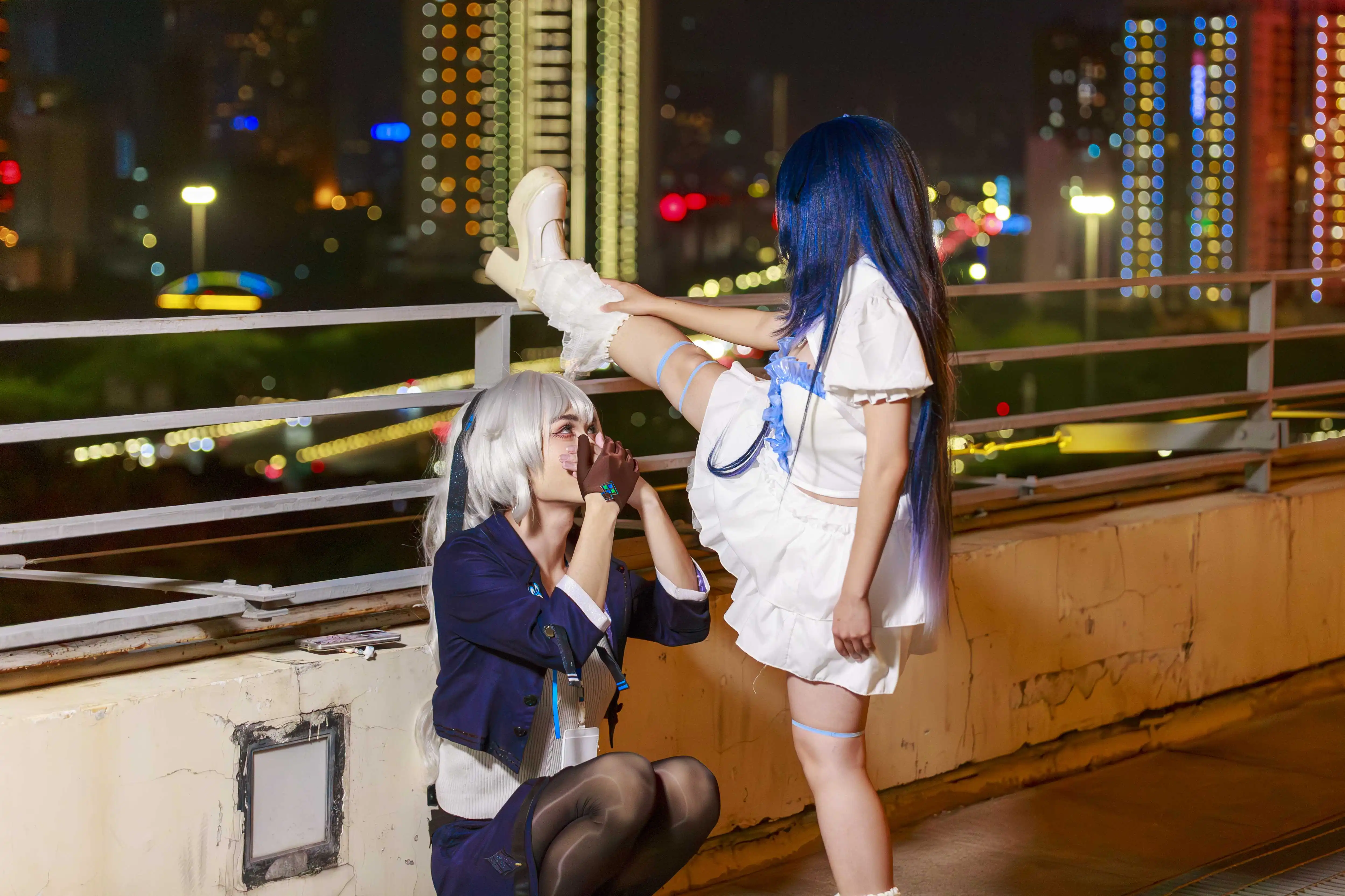 【布洛妮娅希儿cos】崩坏三，绀海组夜景的温柔定格