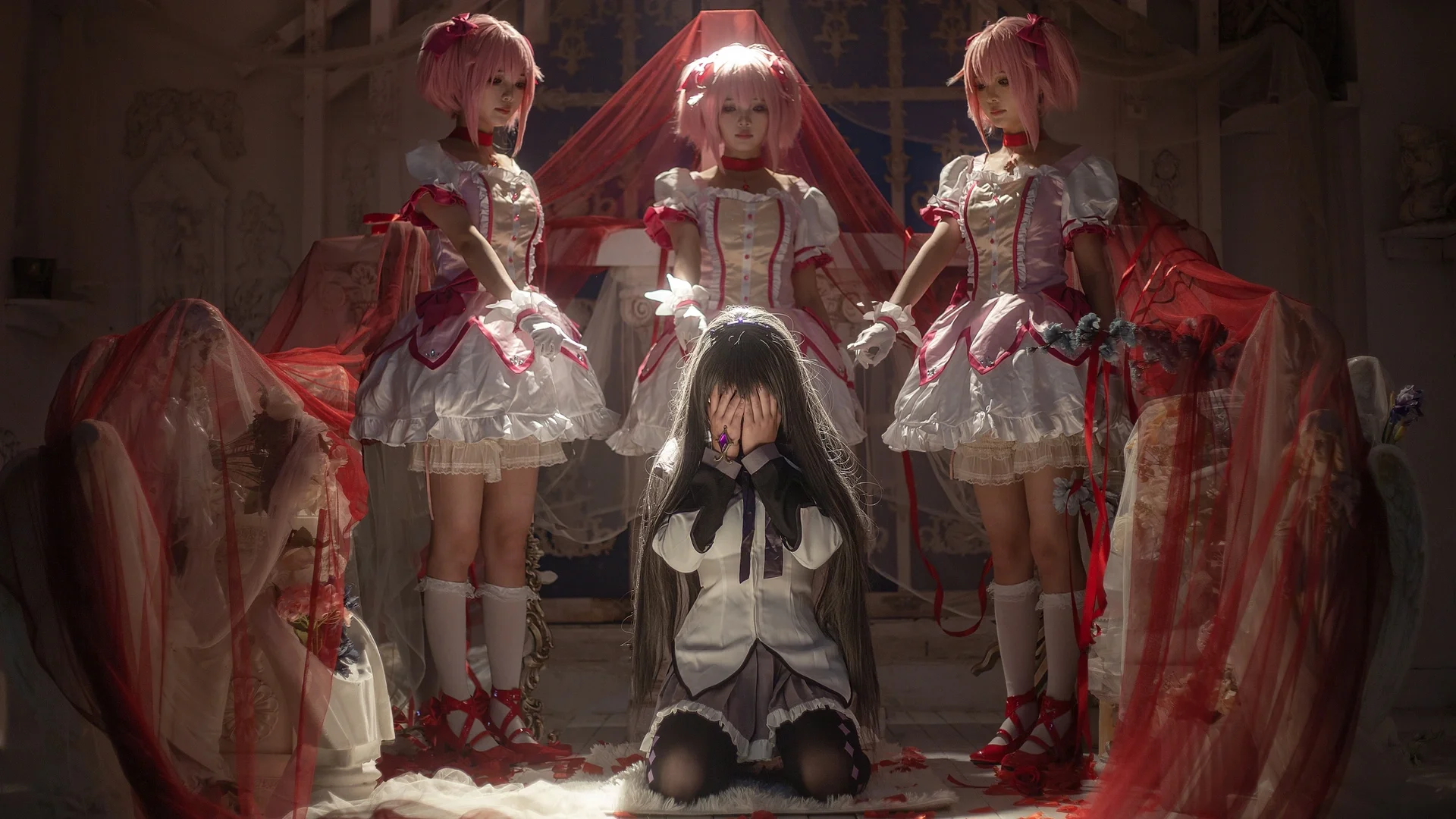 【鹿目圆&晓美焰cos】魔法少女的宿命与红纱之下的挣扎 - 第 2 张
