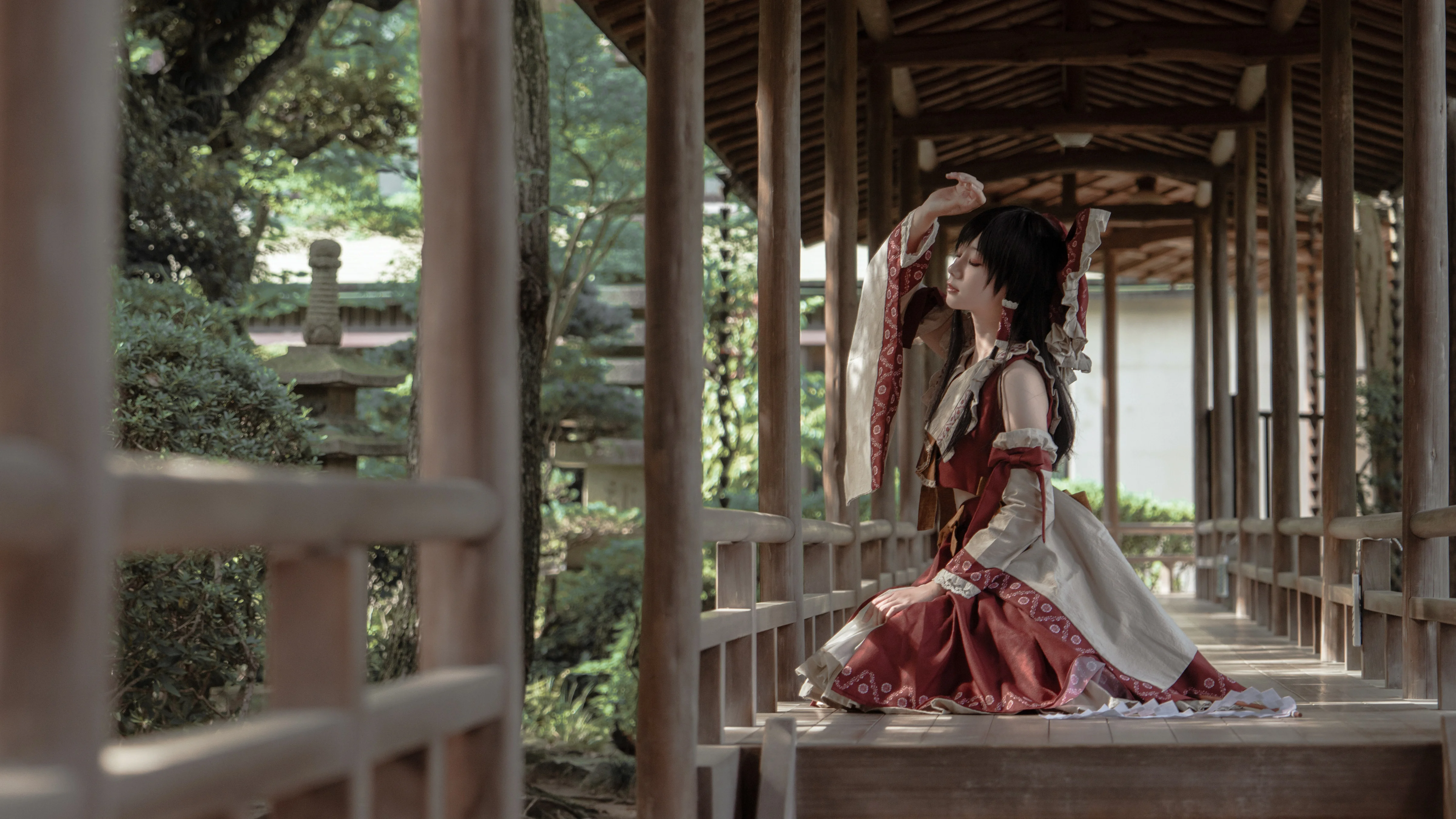 【博丽灵梦cos】东方Project，柴又帝释天的午后忧郁 - 第 12 张