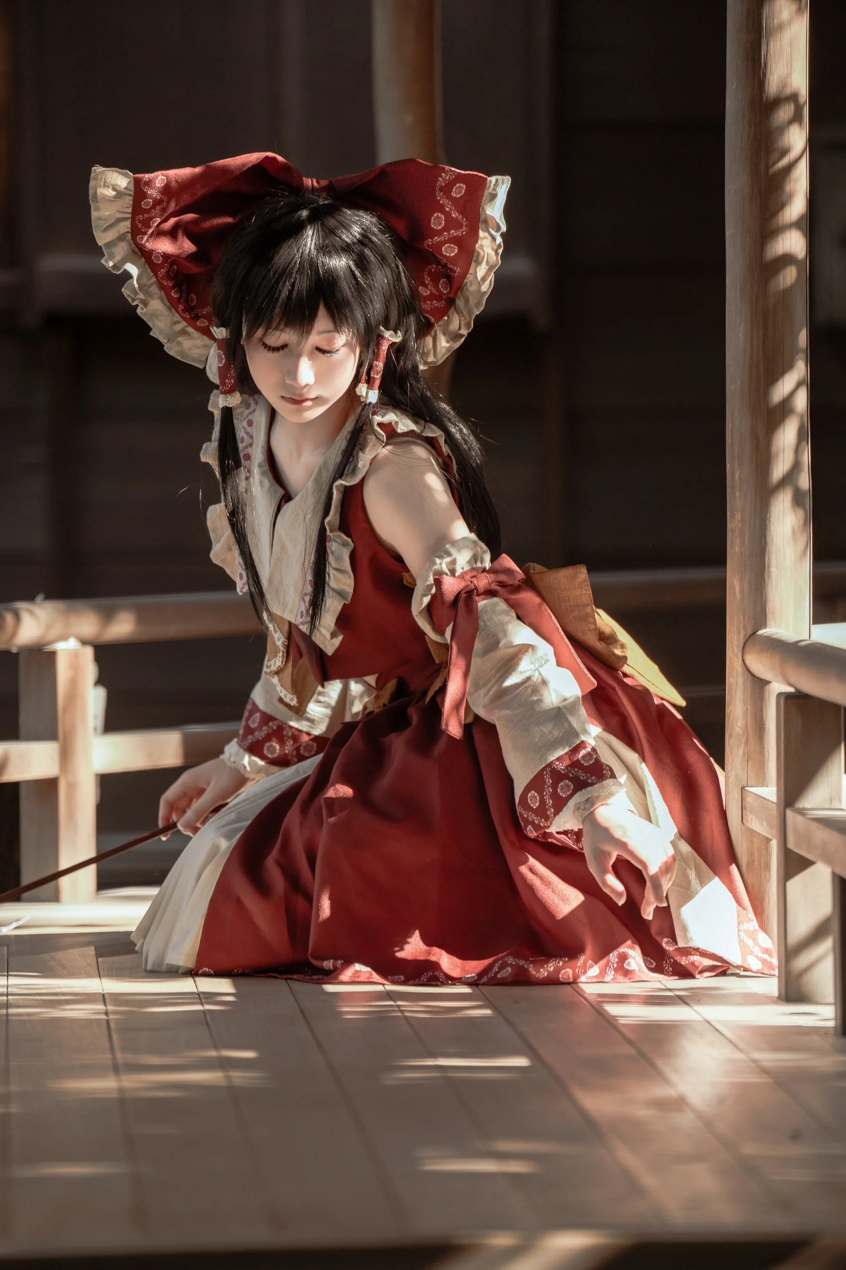 【博丽灵梦cos】东方Project，柴又帝释天的午后忧郁 - 第 3 张