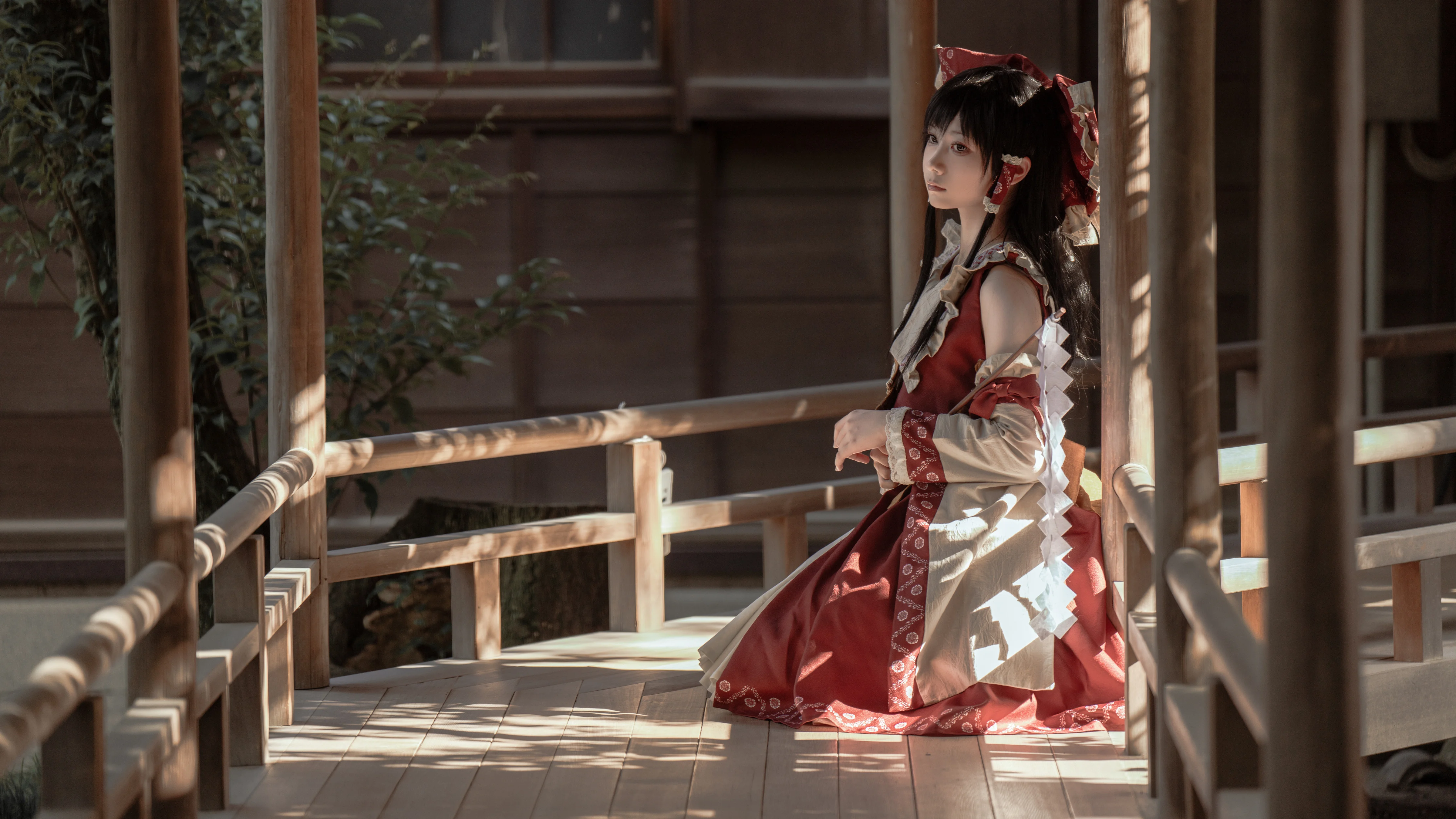 【博丽灵梦cos】东方Project，柴又帝释天的午后忧郁 - 第 5 张
