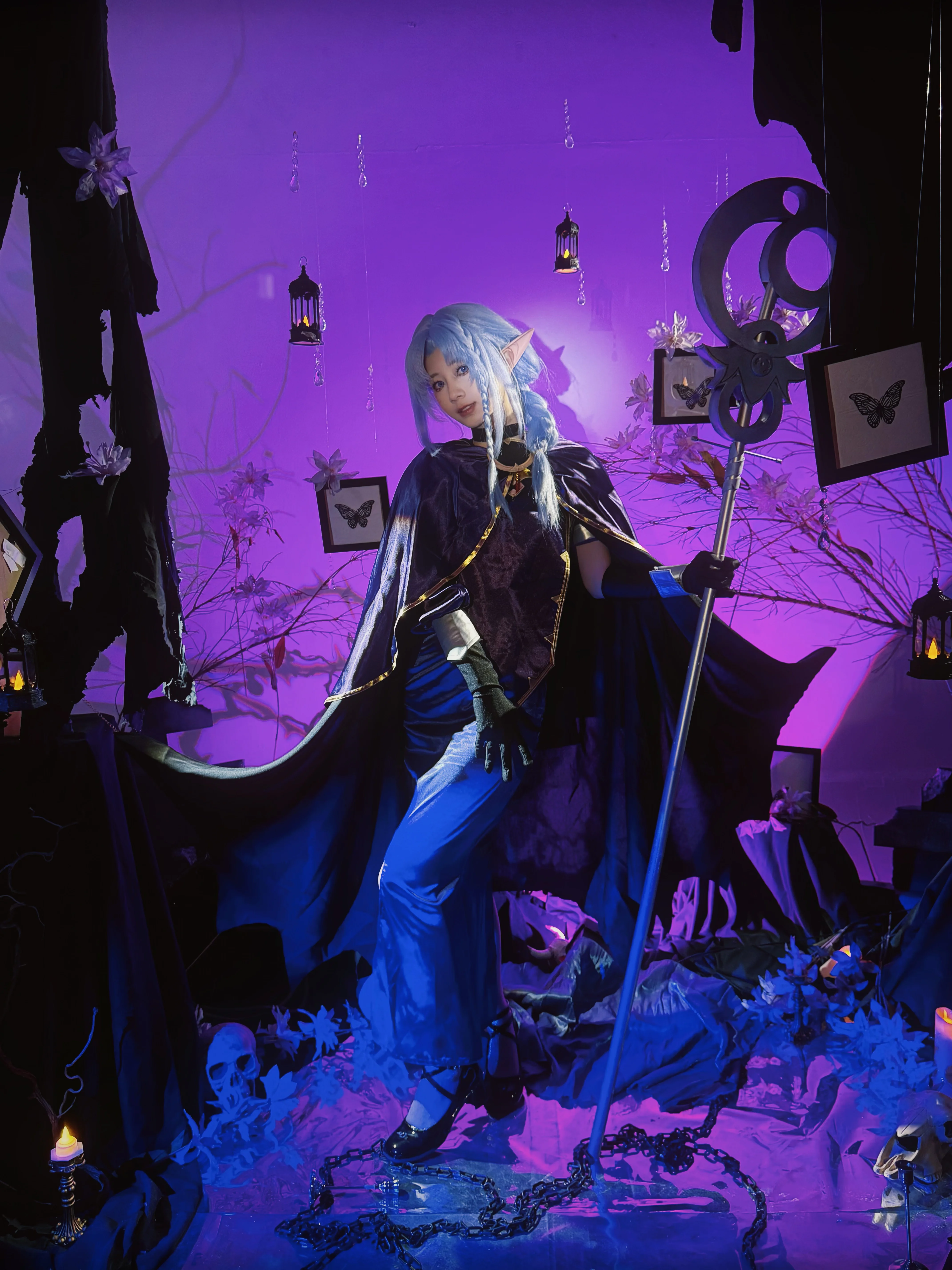 【美狄亚cos】Fate系列紫色背景下的暗黑魔女