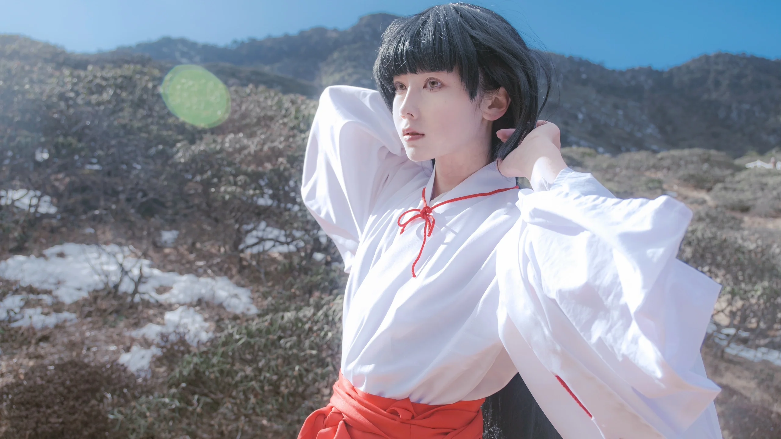 【桔梗cos犬夜叉】苍山雪景中的巫女与弓 - 第 8 张