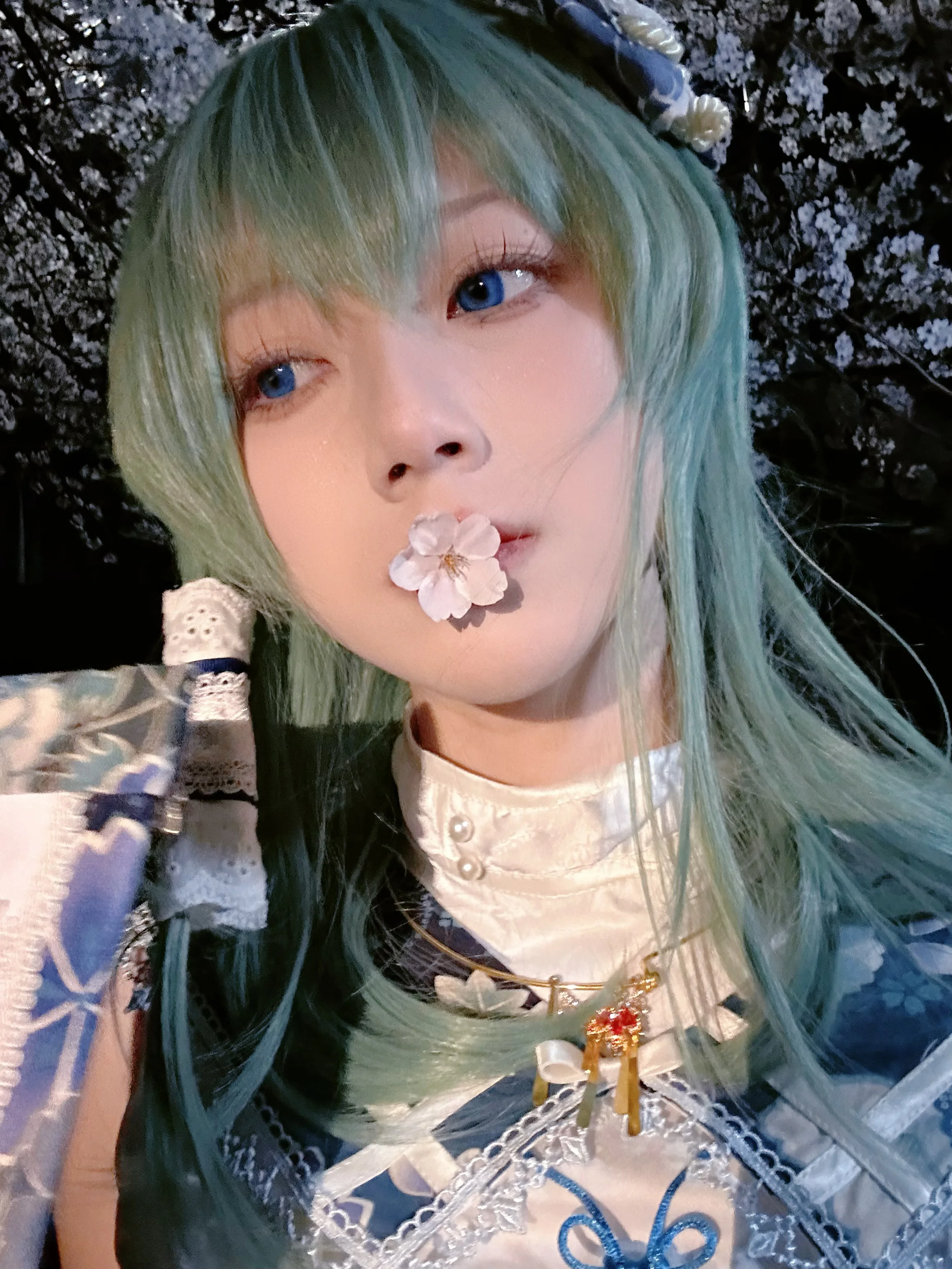 【东风谷早苗cos】春日樱花树下的东方幻想乡摄影记录 - 第 1 张