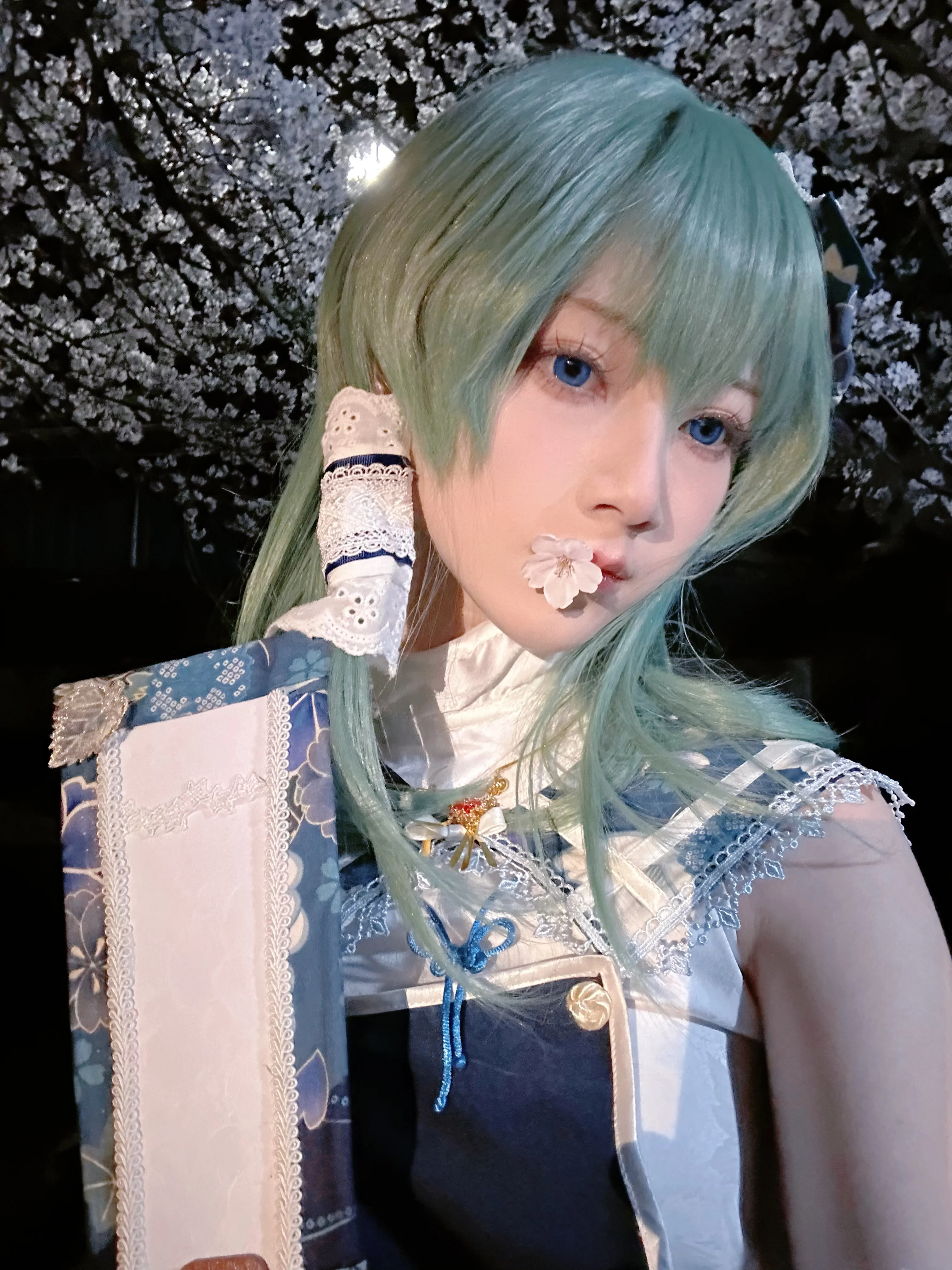 【东风谷早苗cos】春日樱花树下的东方幻想乡摄影记录 - 第 2 张