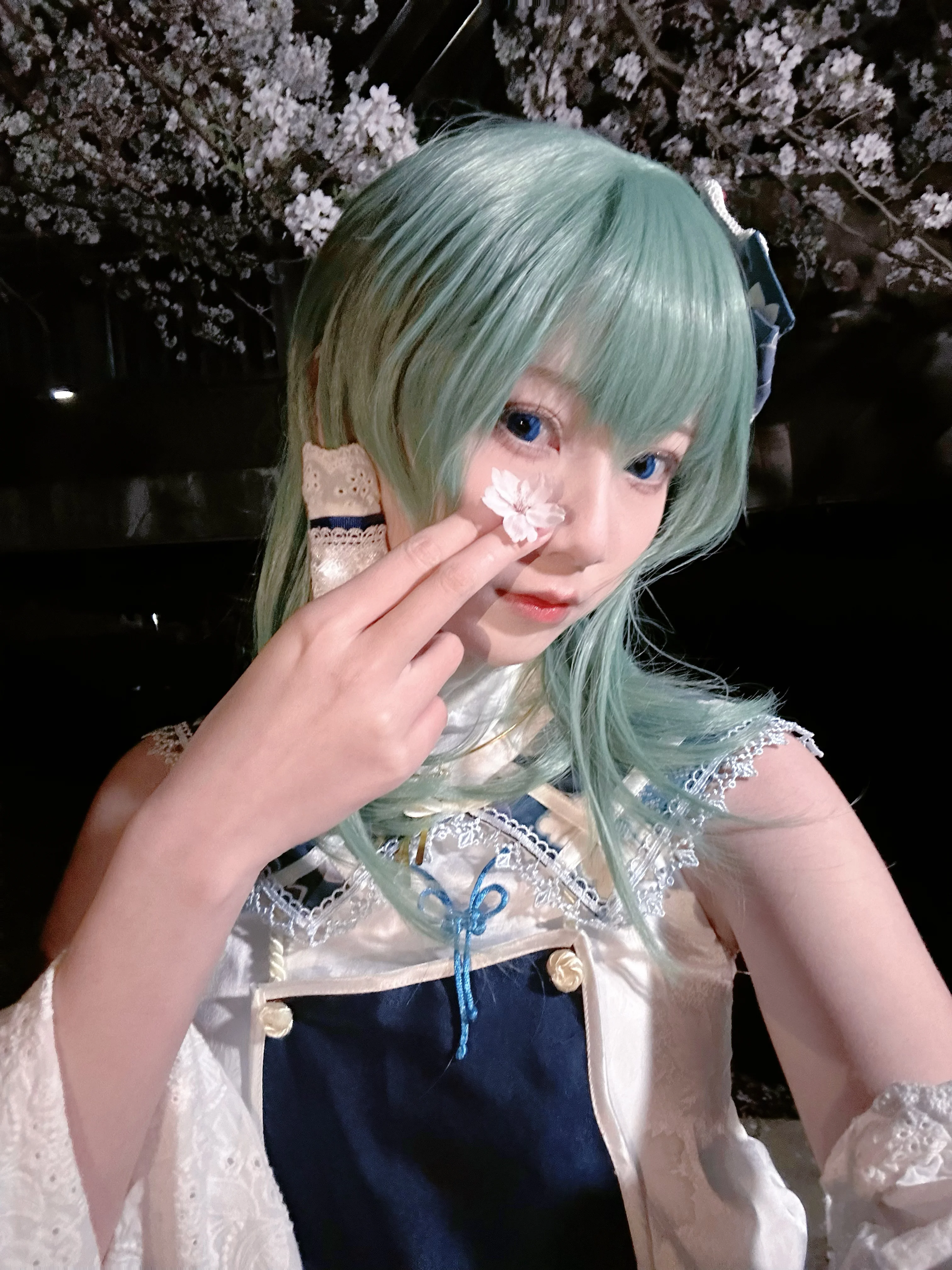 【东风谷早苗cos】春日樱花树下的东方幻想乡摄影记录 - 第 3 张