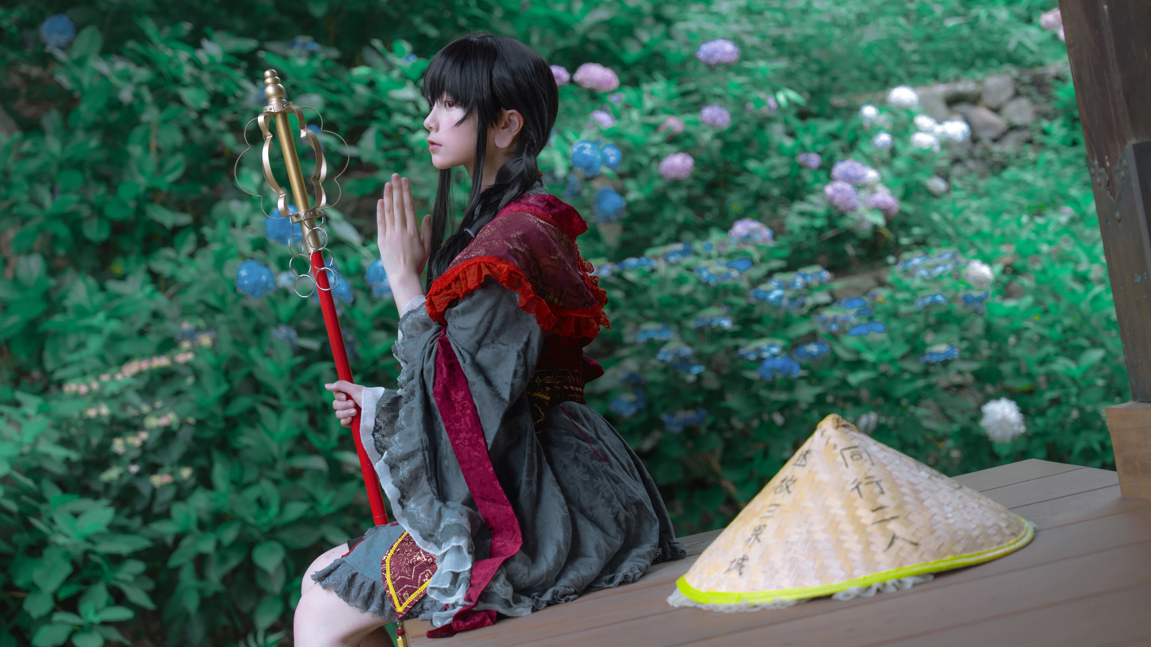 【矢田寺成美cos】紫阳花季的行者，漫步石板路的朝圣之旅 - 第 8 张