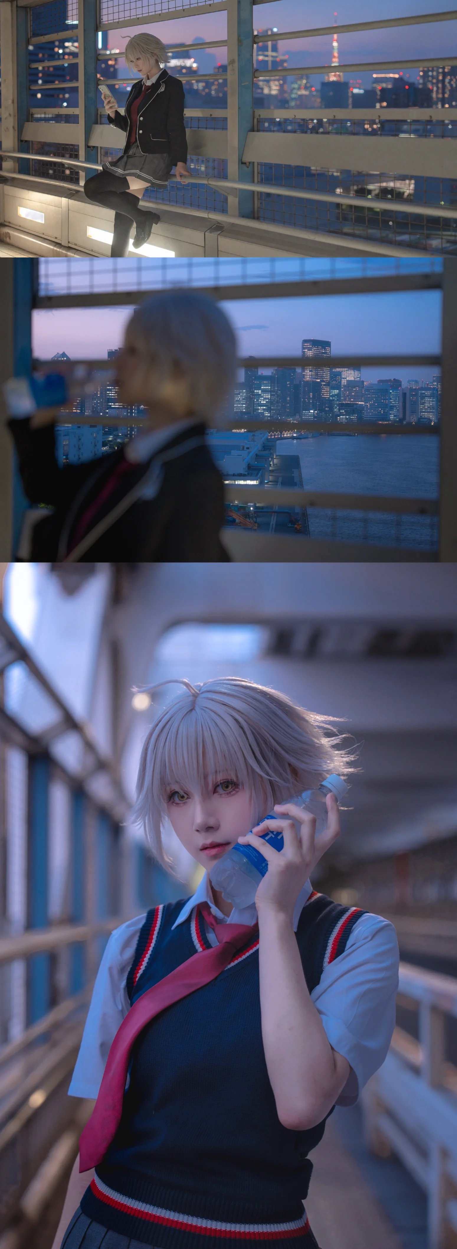 【黑贞cos】放课后的折田同学，夏服与都市黄昏的约会感 - 第 12 张