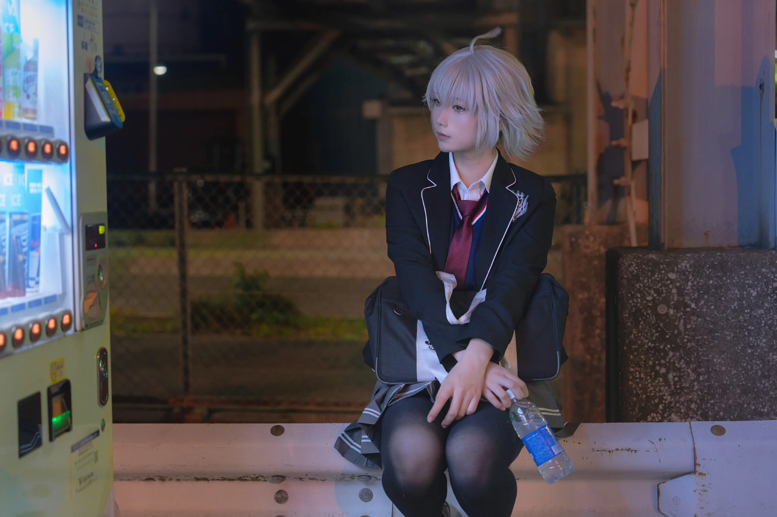 【黑贞cos】放课后的折田同学，夏服与都市黄昏的约会感 - 第 15 张
