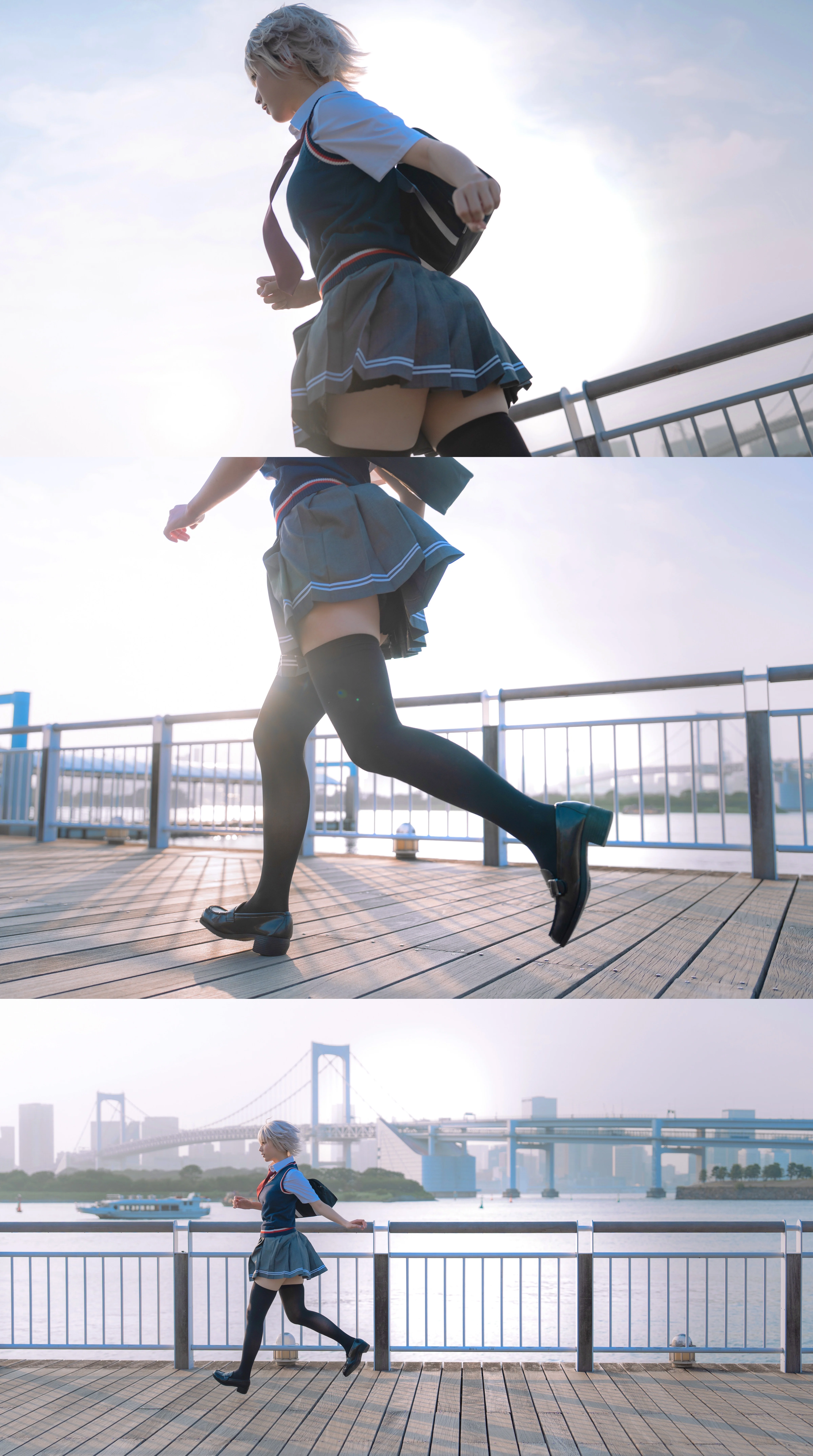 【黑贞cos】放课后的折田同学，夏服与都市黄昏的约会感 - 第 17 张