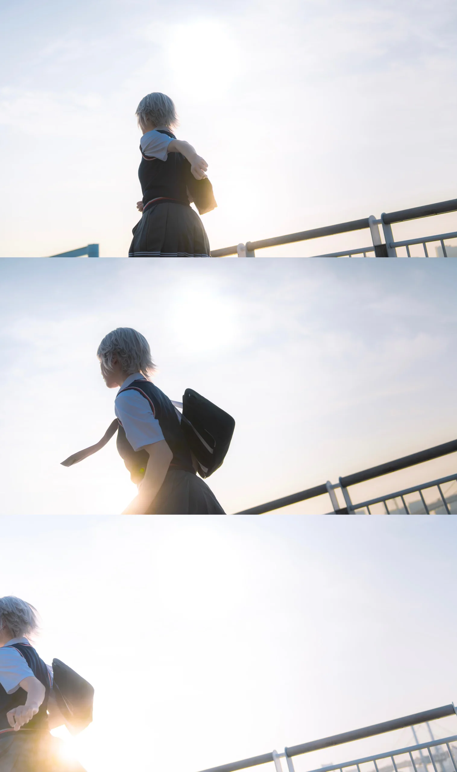 【黑贞cos】放课后的折田同学，夏服与都市黄昏的约会感 - 第 18 张