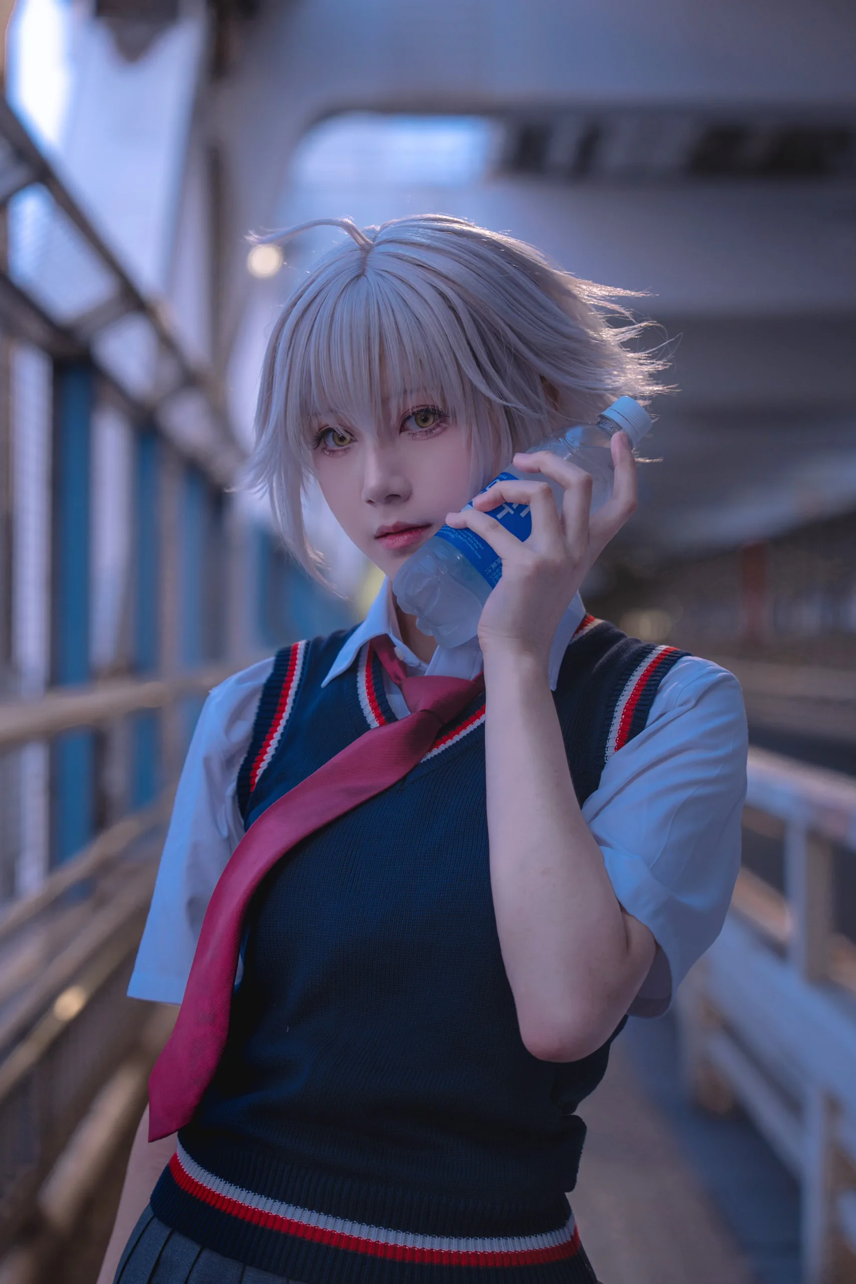 【黑贞cos】放课后的折田同学，夏服与都市黄昏的约会感 - 第 6 张