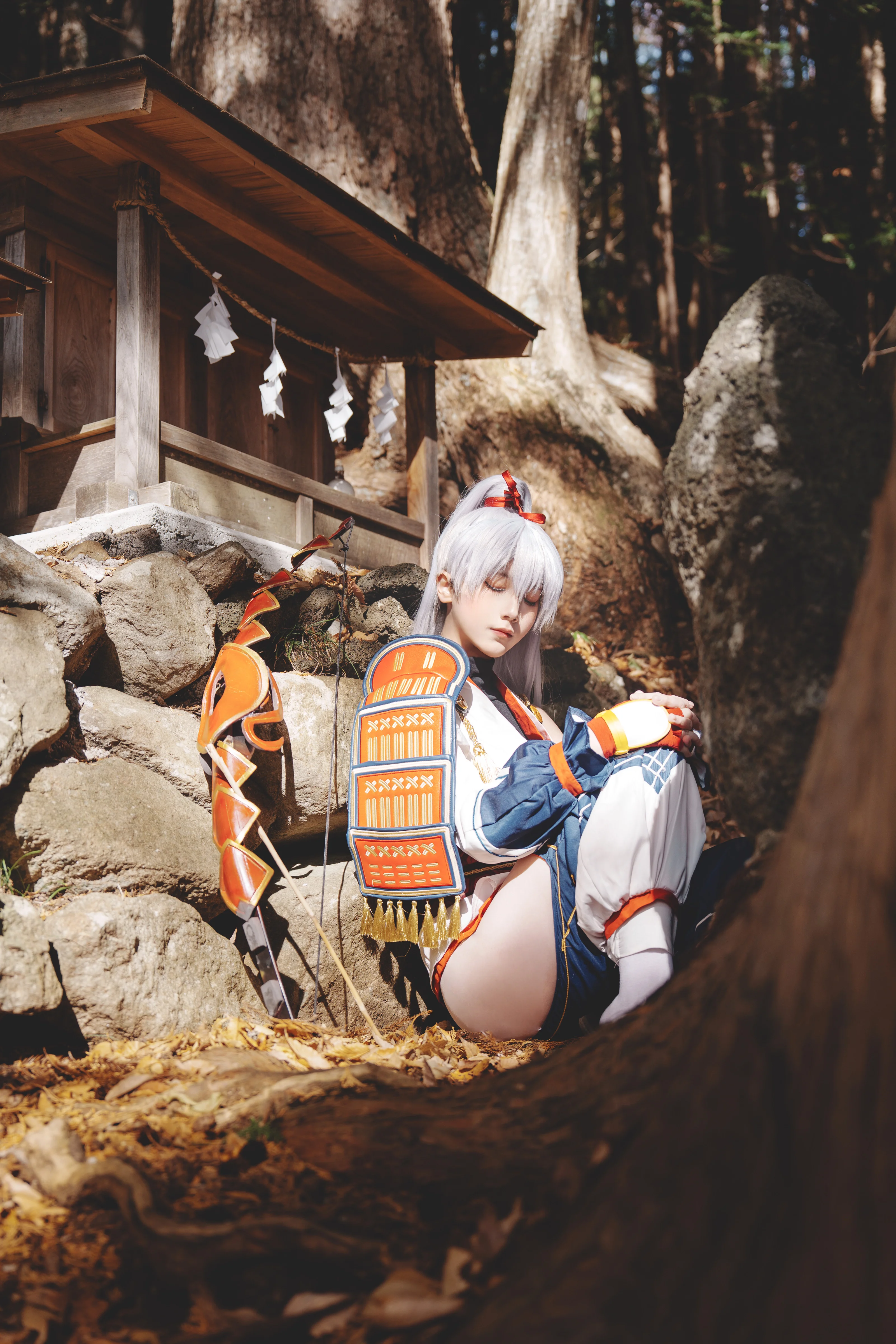 【巴御前cos】FGO一骑当千的英灵降临现实，雪山与水畔的飒爽魅力 - 第 13 张