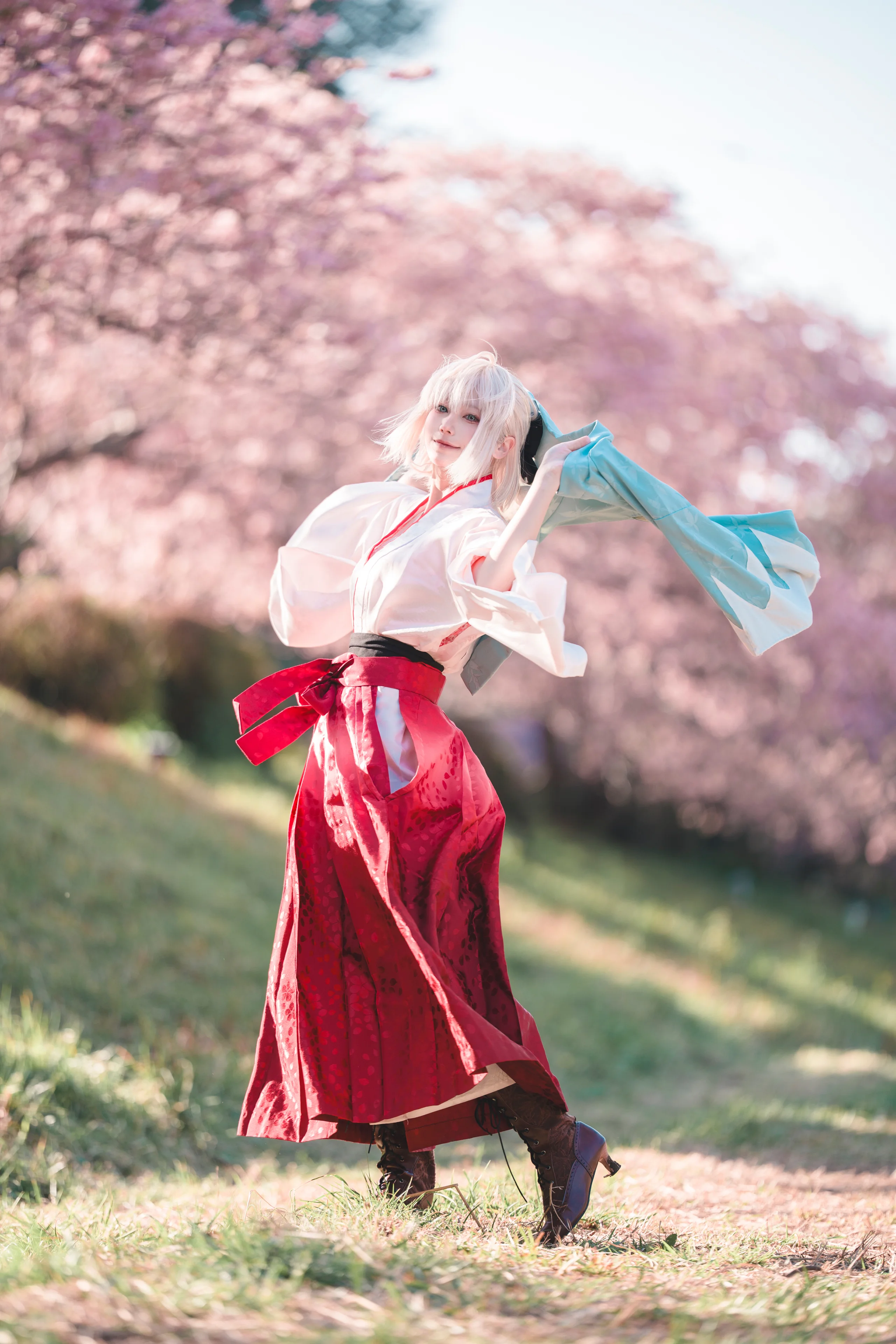 【冲田总司cos】Fate/Grand Order，春樱下的飒爽巡逻时光 - 第 8 张