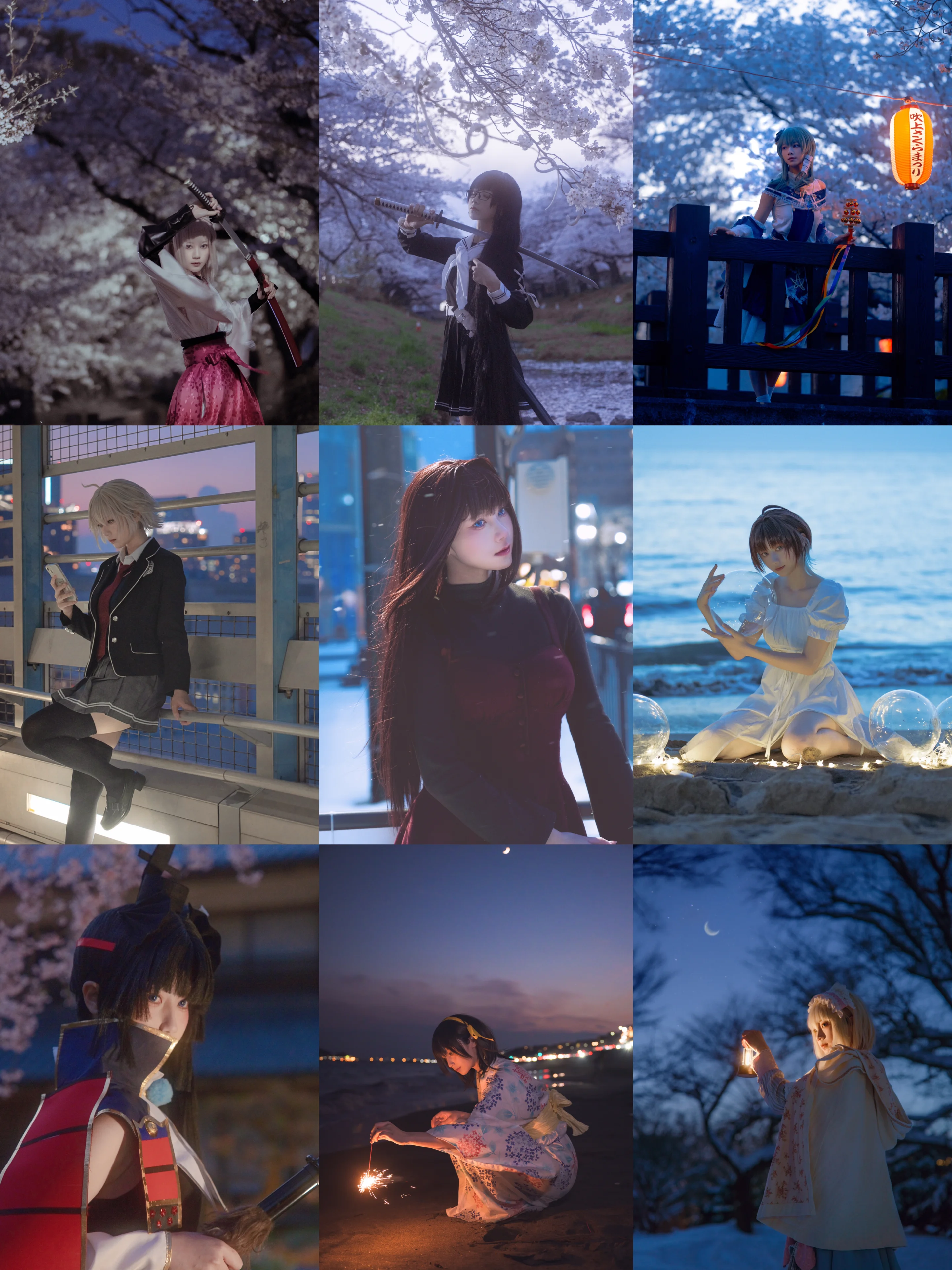 蓝调时刻下，cosplay与静谧光影的相遇 - 第 1 张