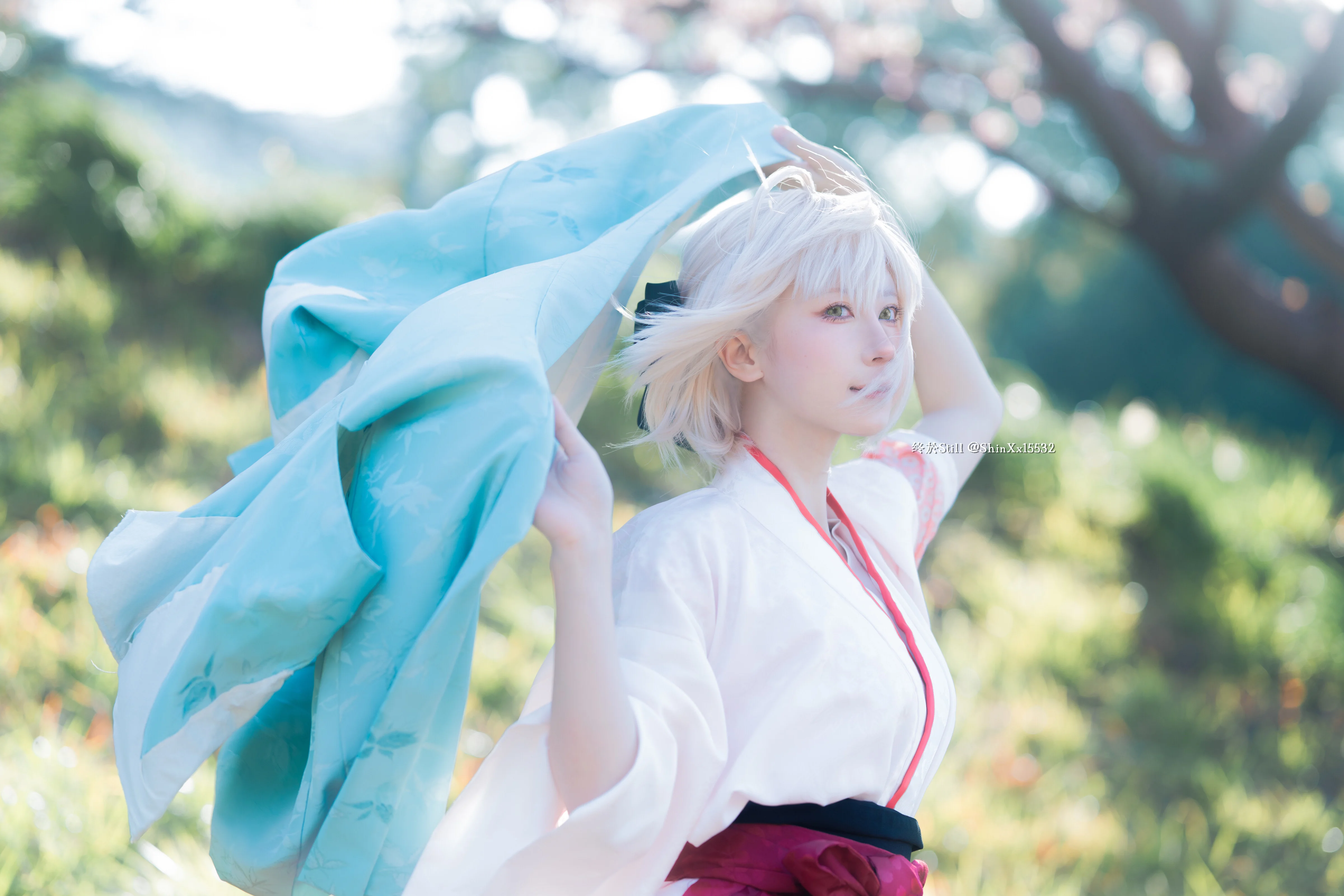 [Okita Souji Cosplay] The Haori Has Finally Arrived, Chasing Dreams Under the Cherry Blossoms in Fate/Grand Order - Image 8