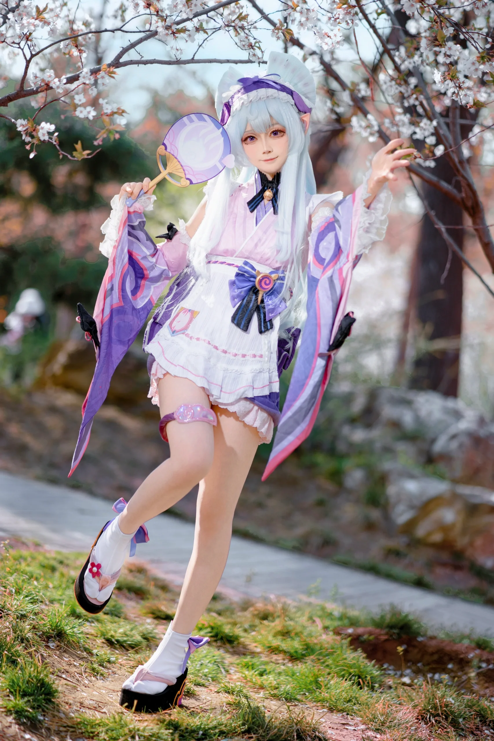 【夢見月瑞希cos】原神啟動，玉淵潭櫻花下的春日夢幻 - 第 1 張
