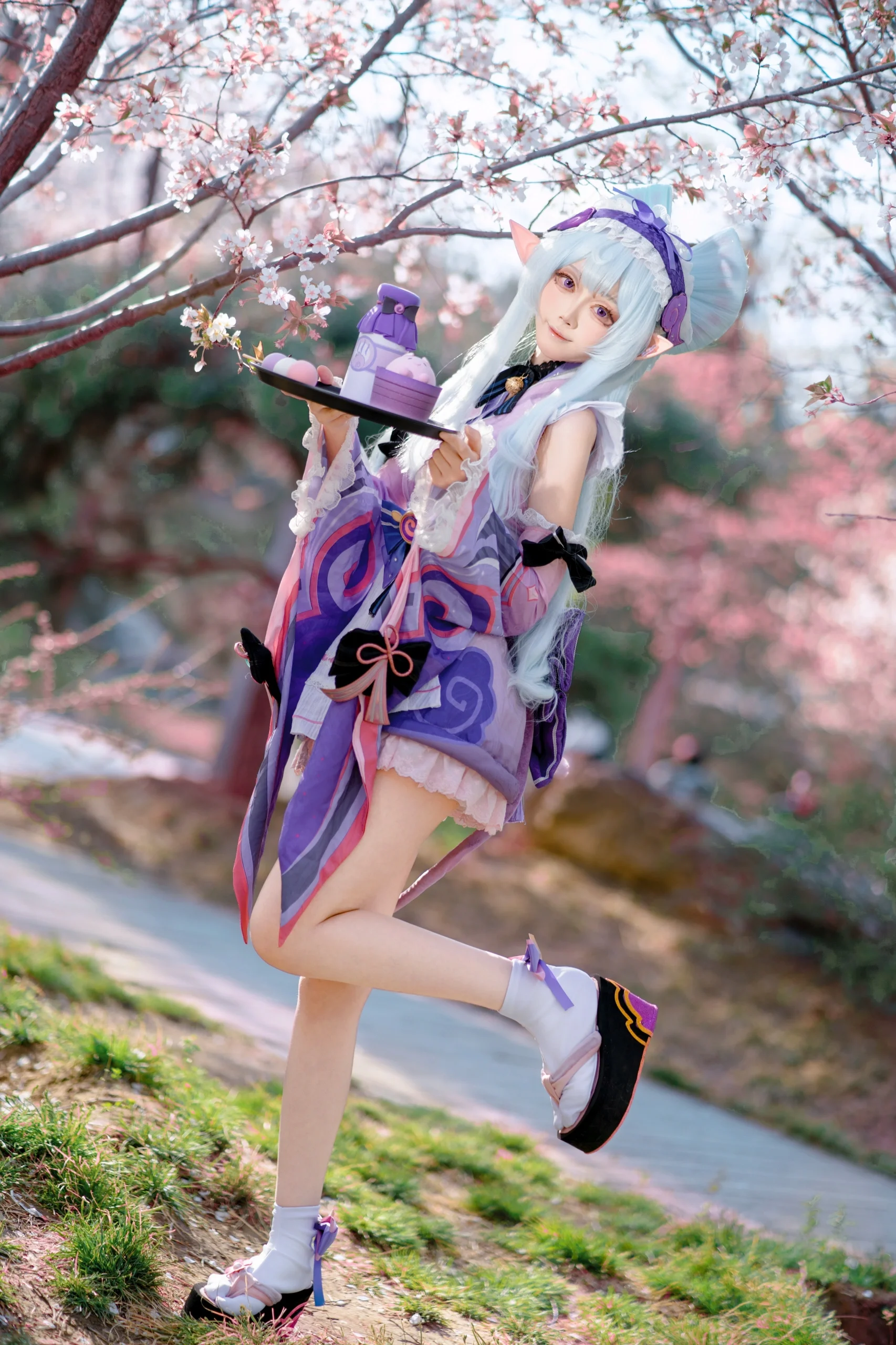 【夢見月瑞希cos】原神啟動，玉淵潭櫻花下的春日夢幻 - 第 3 張