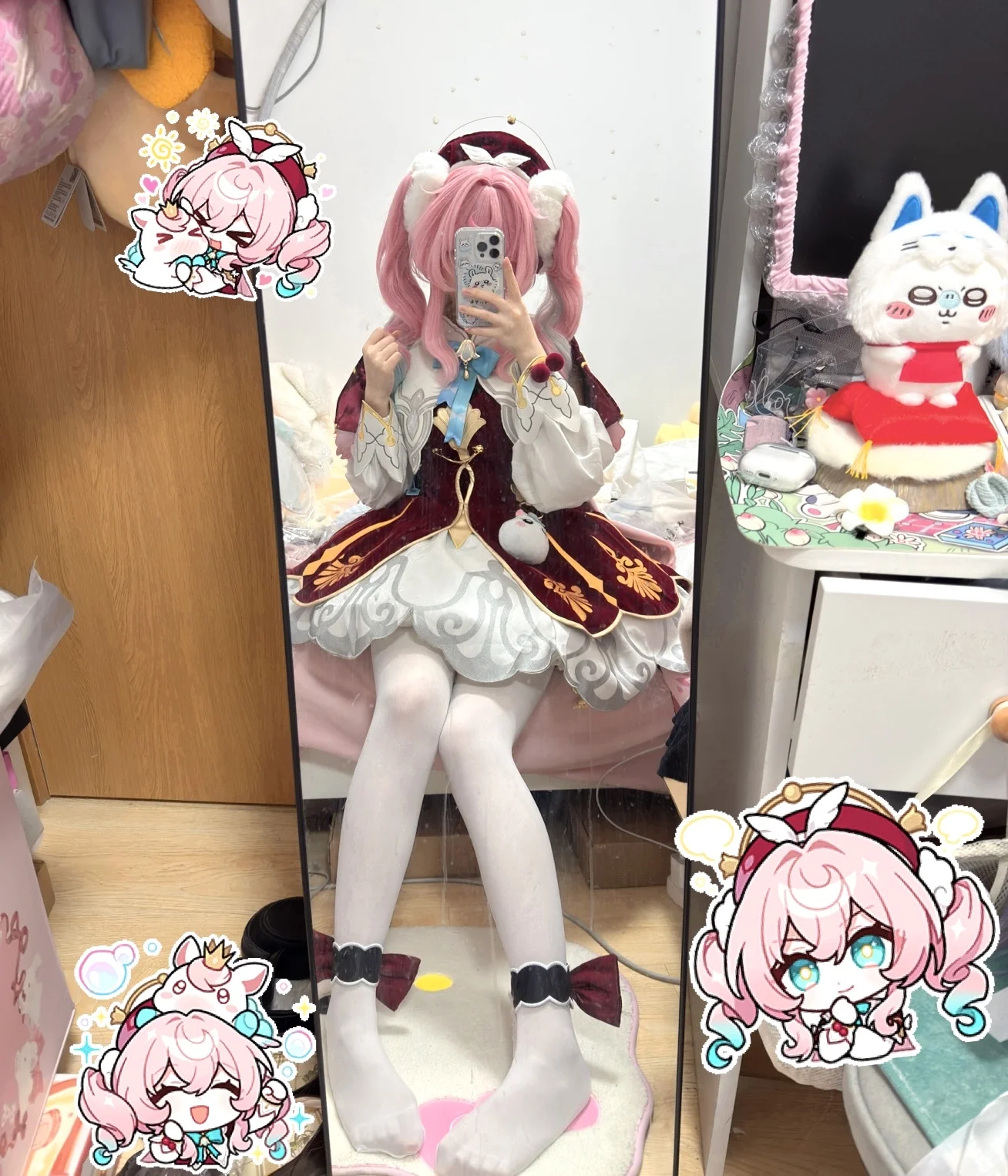 [Hyacinthia Cosplay] Honkai: Star Rail—Absolutely In Love with This Pink Twin-Tails Look - Image 4