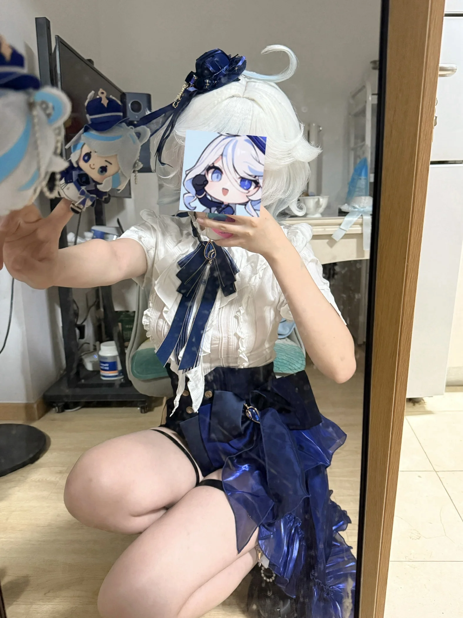 【芙宁娜cos】蓝色的生日序曲，原神印象服试衣记录 - 第 3 张