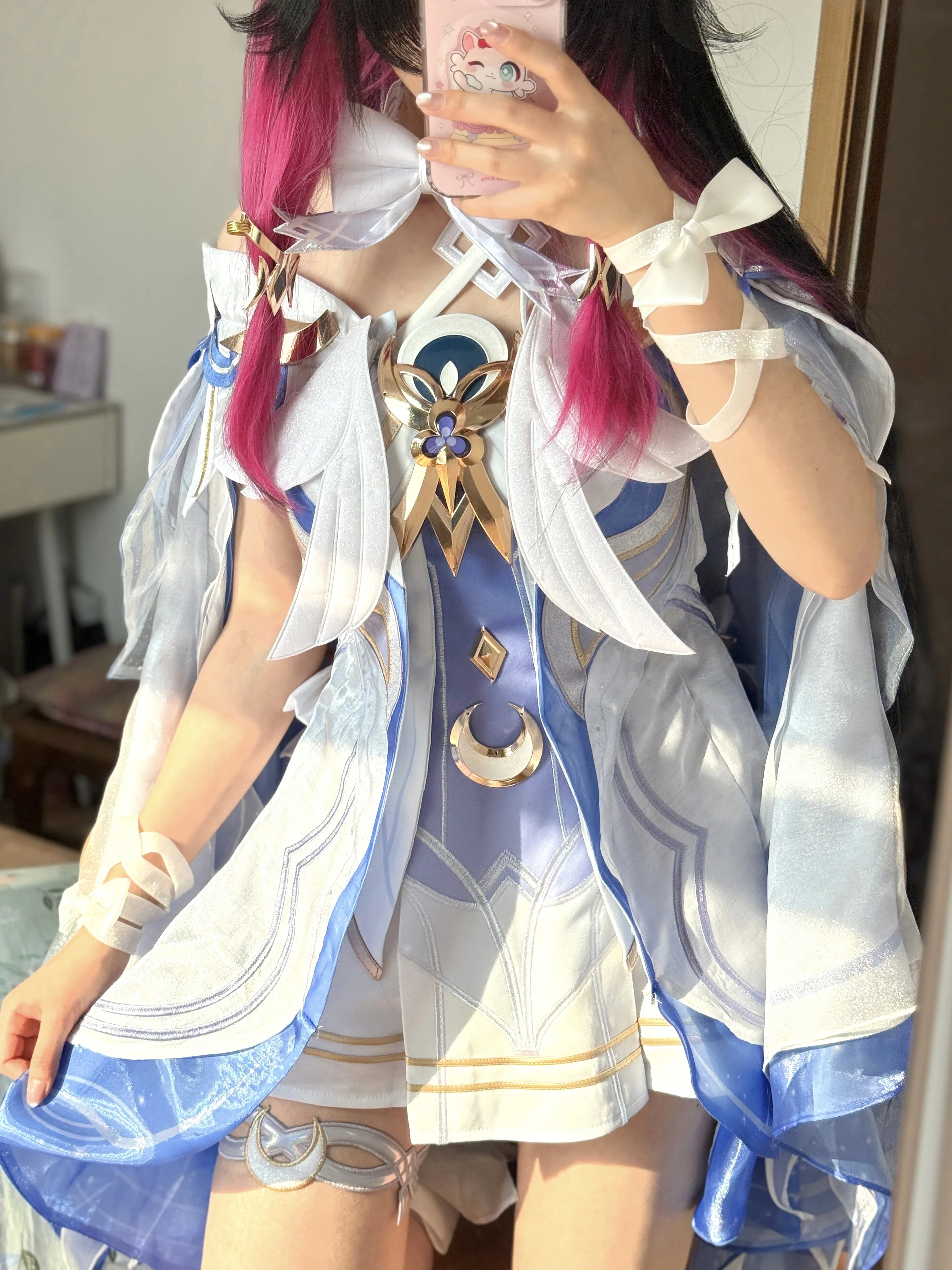 【哥倫比婭cos】自然光下的藍白輕紗與幾何光影 - 第 1 張