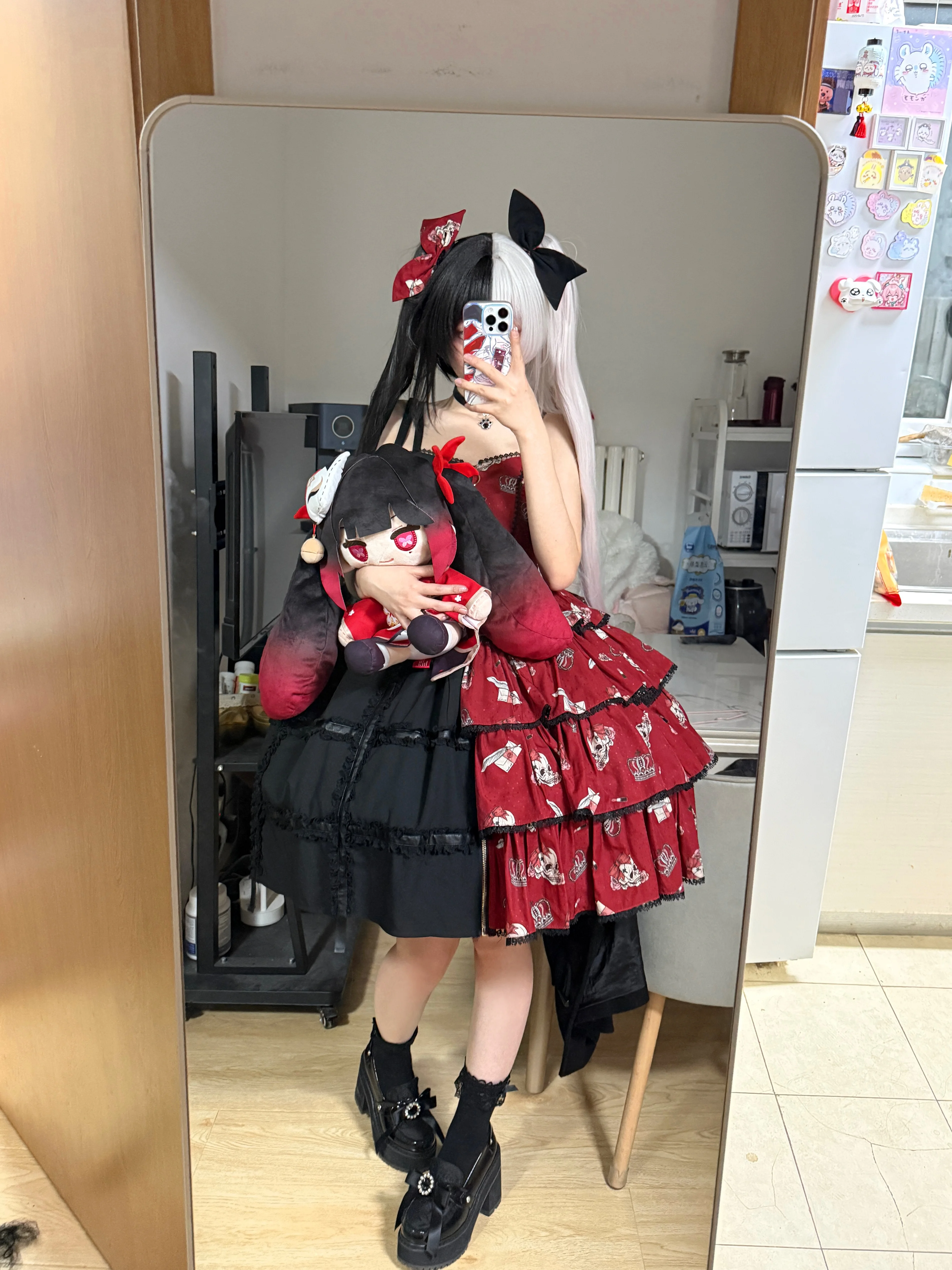 【花火cos】崩坏星穹铁道的火花大会，红黑撞色私设试衣 - 第 1 张