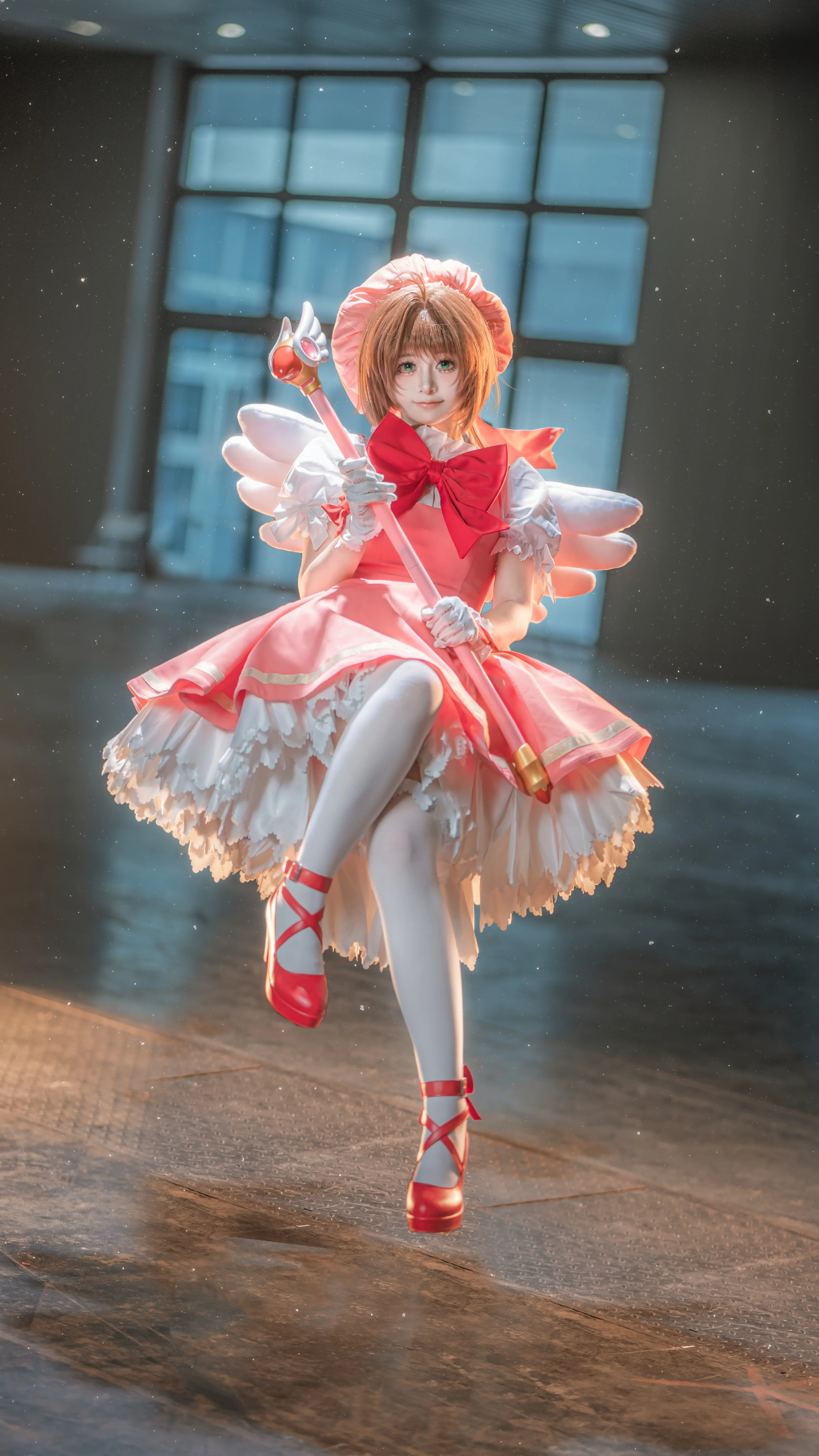 【木之本樱cos】魔卡少女樱室内漫展场照，魔法悬浮瞬间 - 第 3 张
