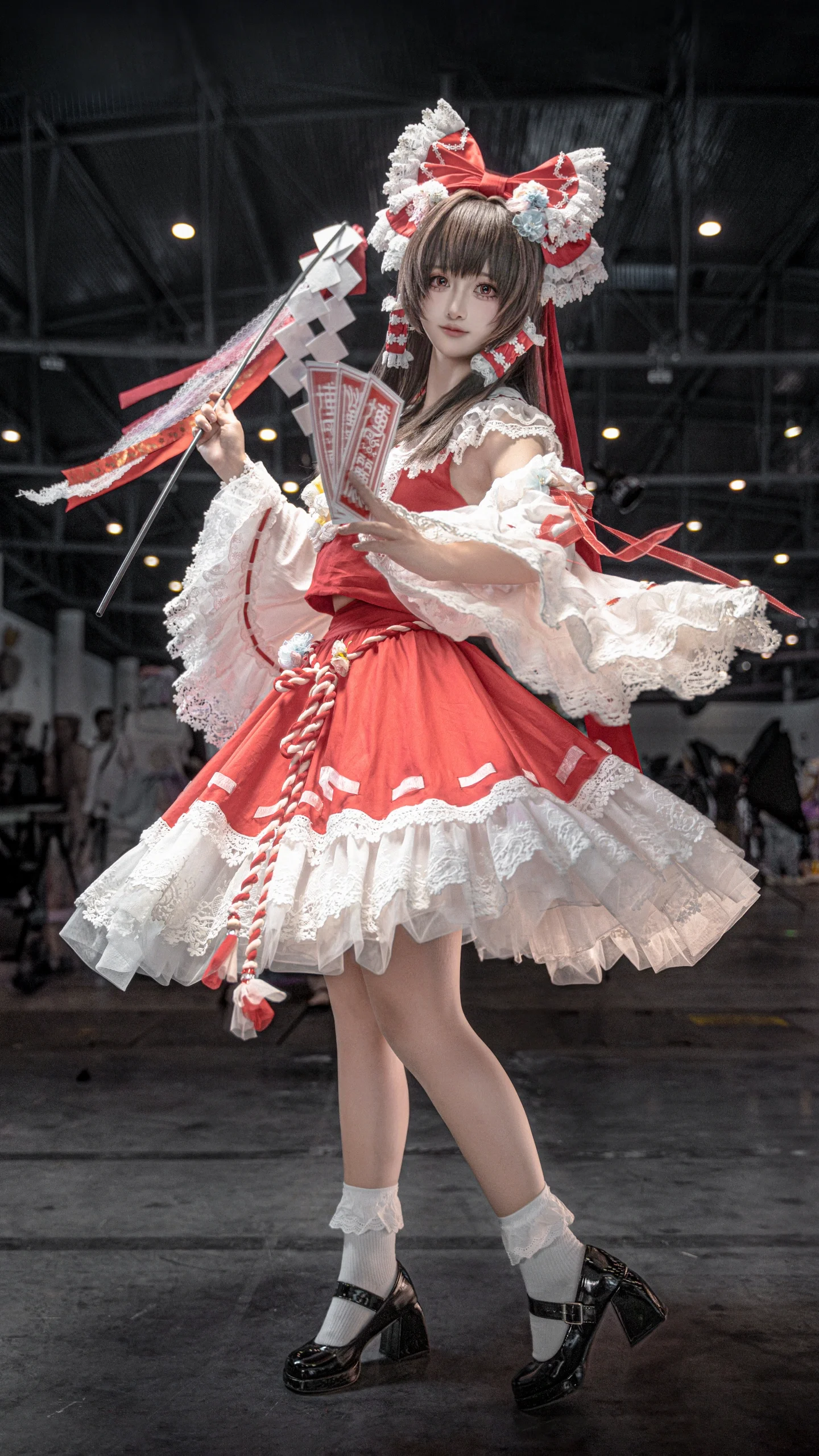 【博丽灵梦cos】东方project的红白巫女，从漫展到小手办