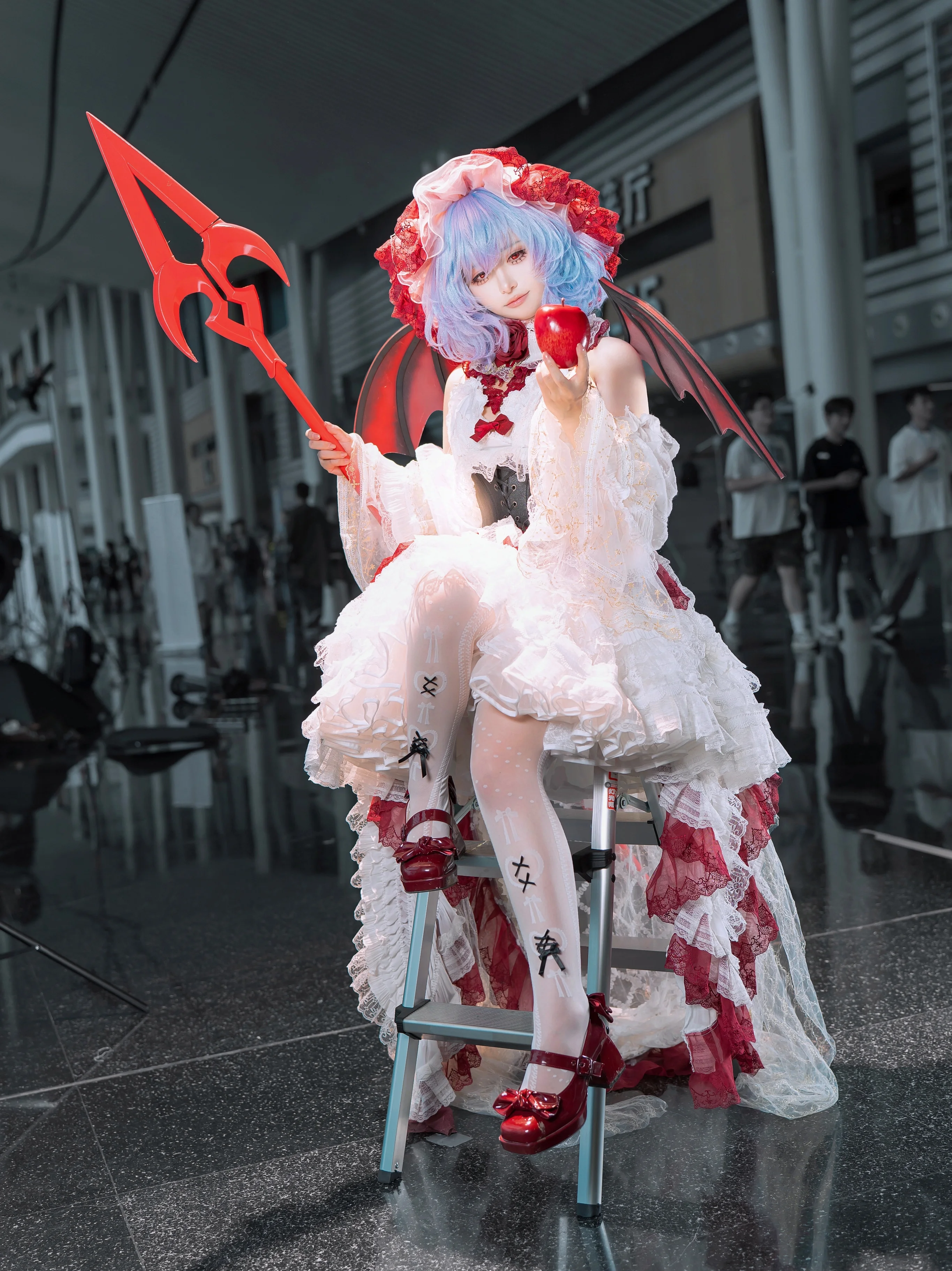 【蕾米莉亚斯卡雷特cos】暗夜中的红白恶魔，东方project场照记录 - 第 2 张