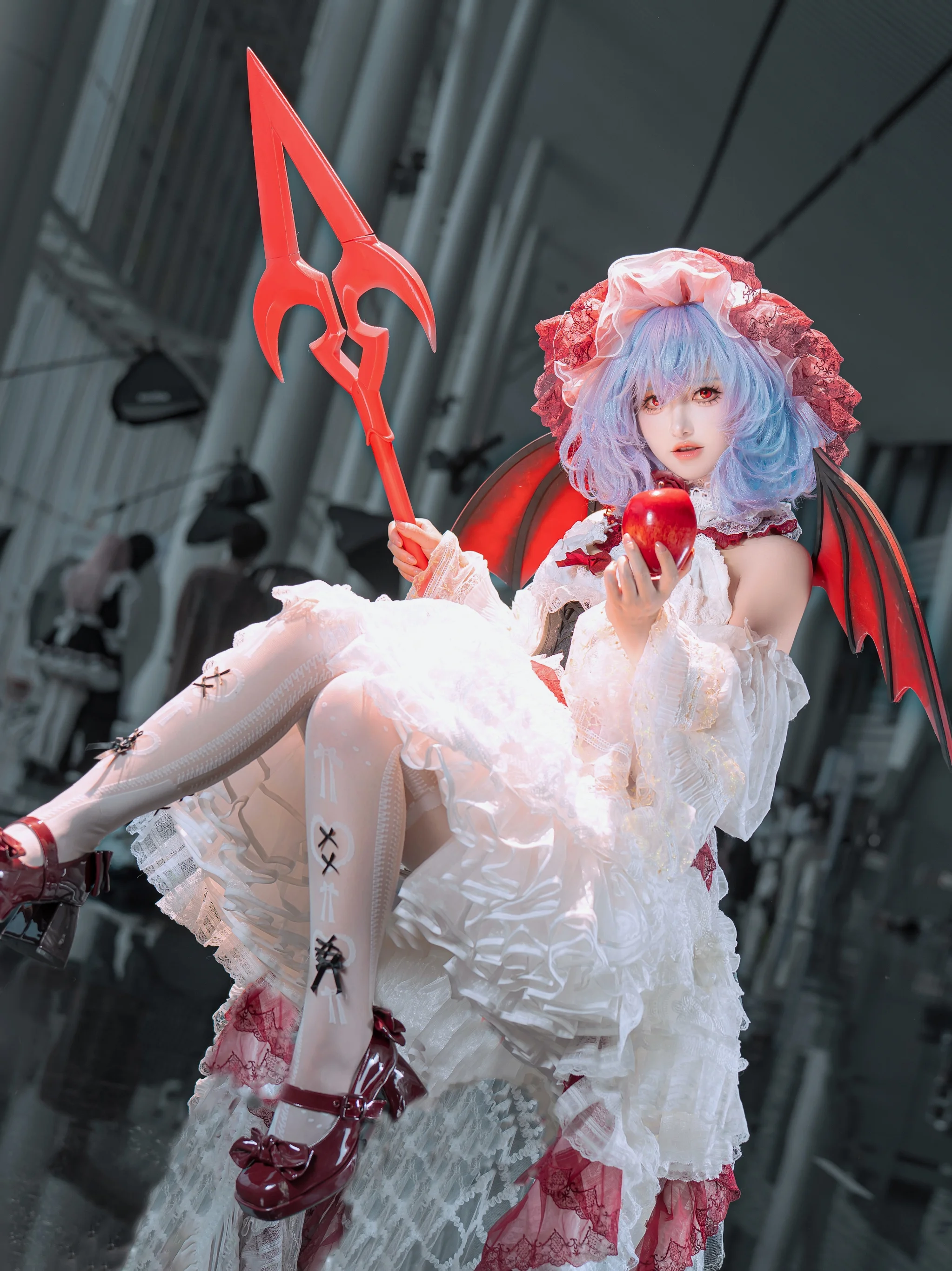 【蕾米莉亚斯卡雷特cos】暗夜中的红白恶魔，东方project场照记录 - 第 4 张