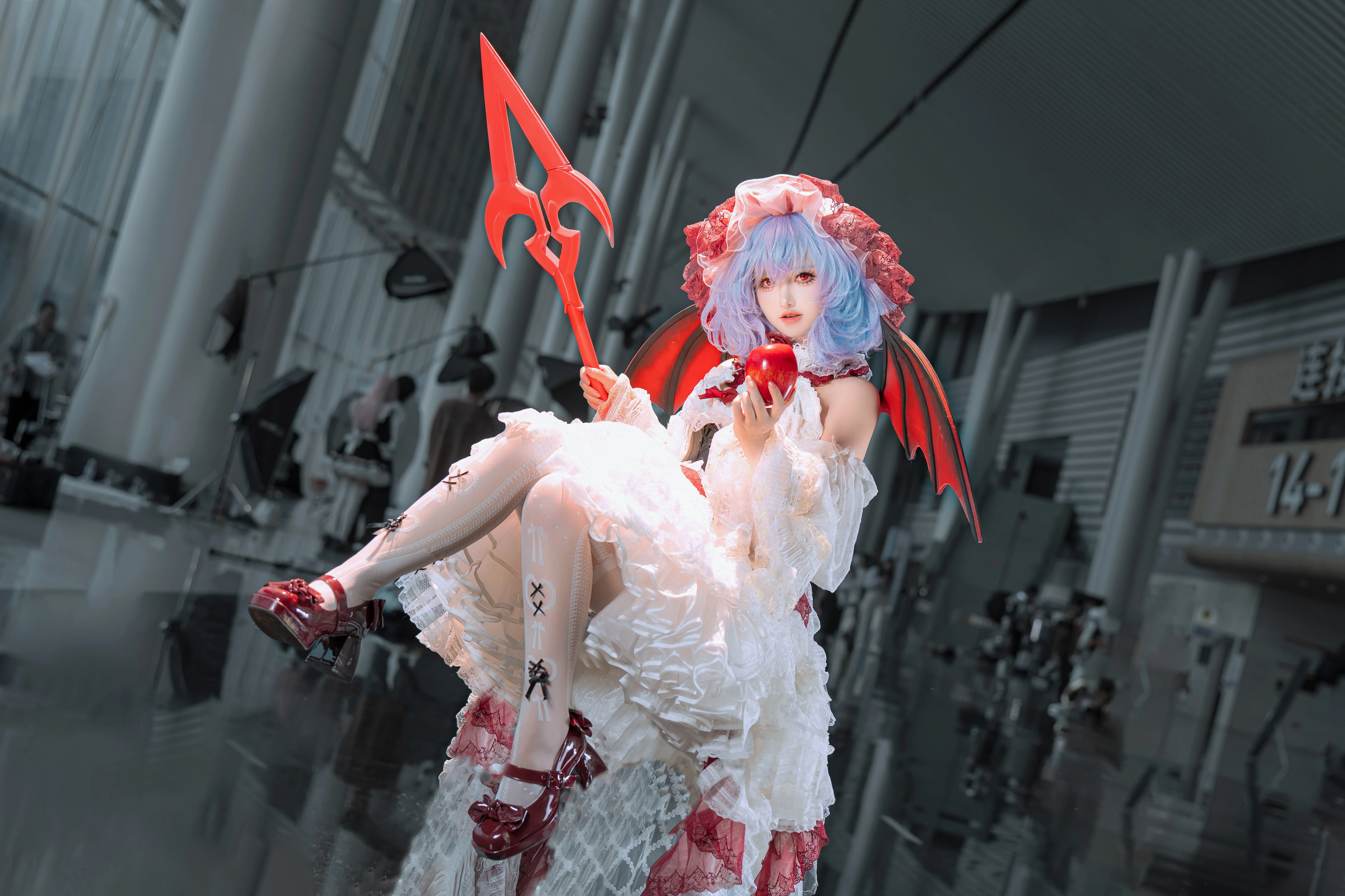 【蕾米莉亚斯卡雷特cos】暗夜中的红白恶魔，东方project场照记录 - 第 5 张