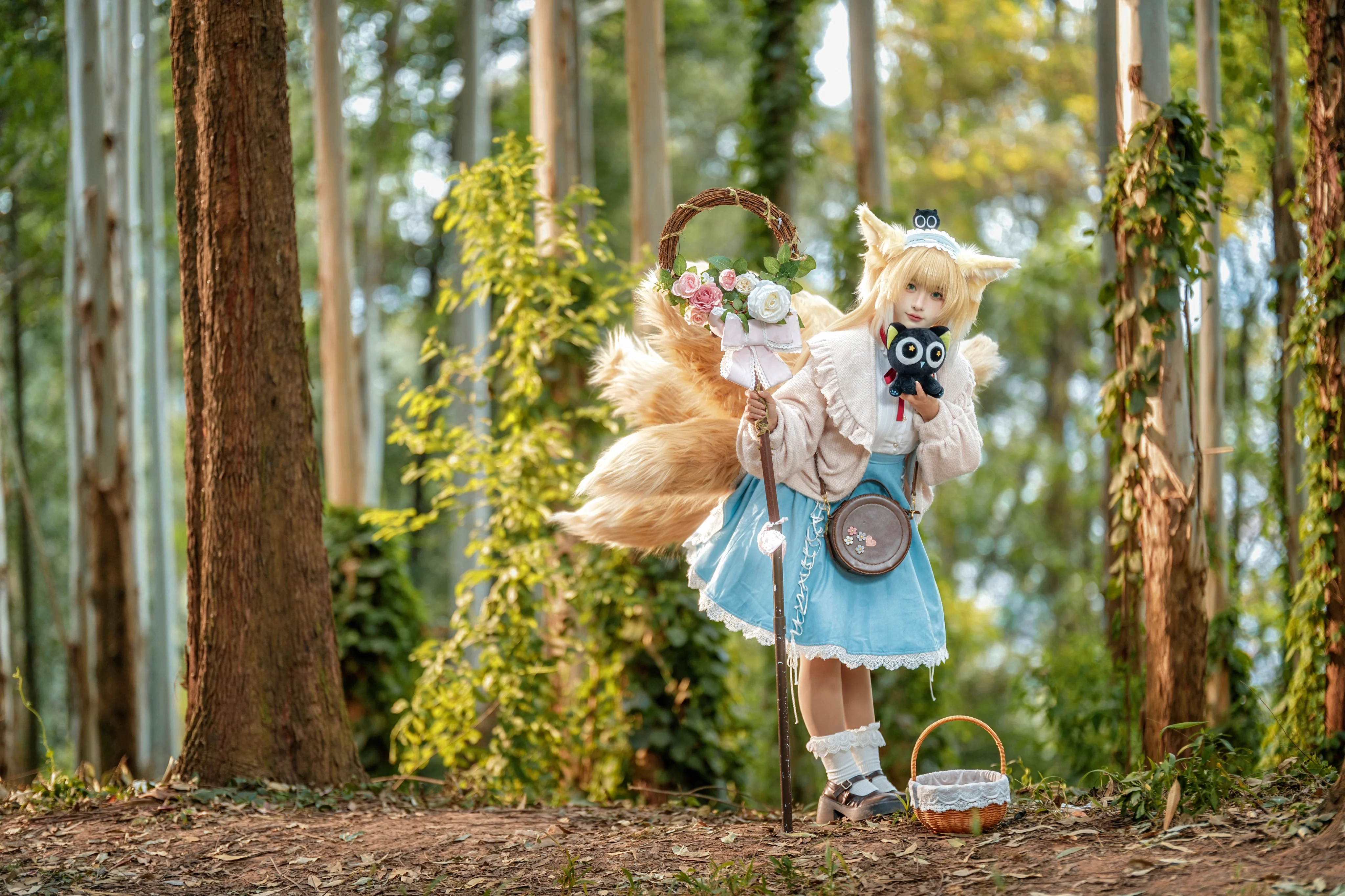 【铃兰cos】森林深处的九尾狐，提着提篮和猫头鹰来见你 - 第 4 张