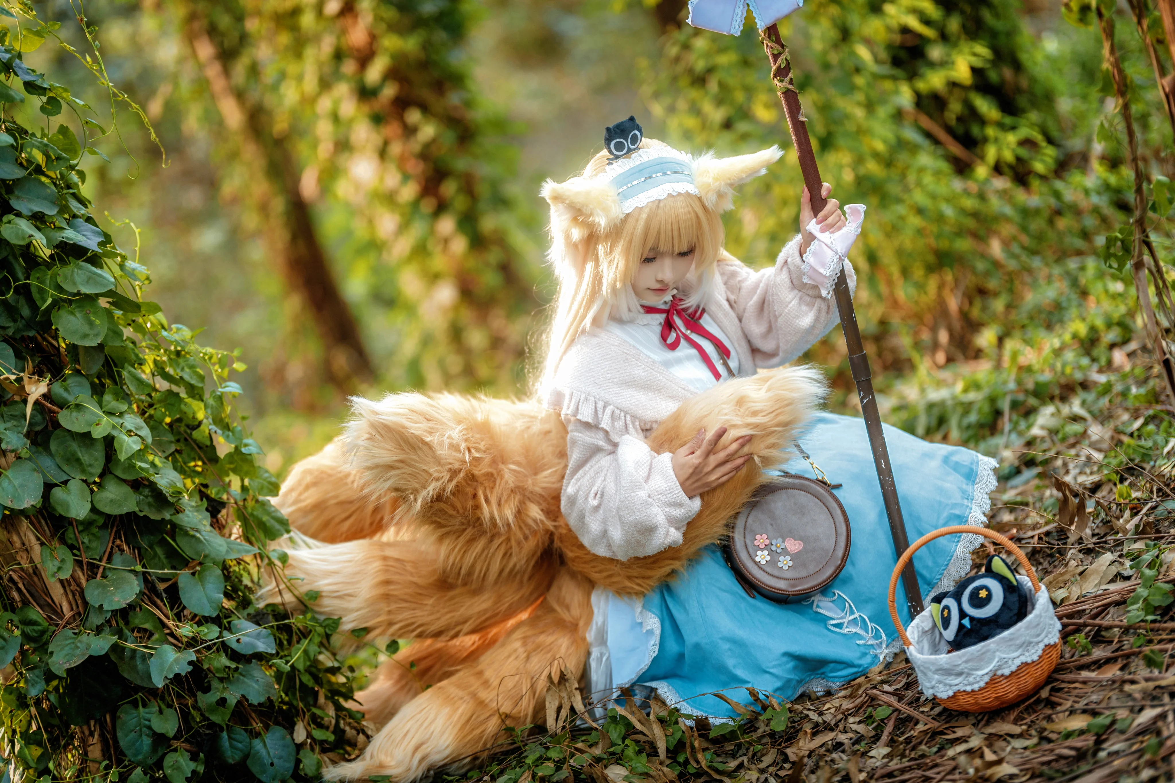 【铃兰cos】森林深处的九尾狐，提着提篮和猫头鹰来见你 - 第 8 张