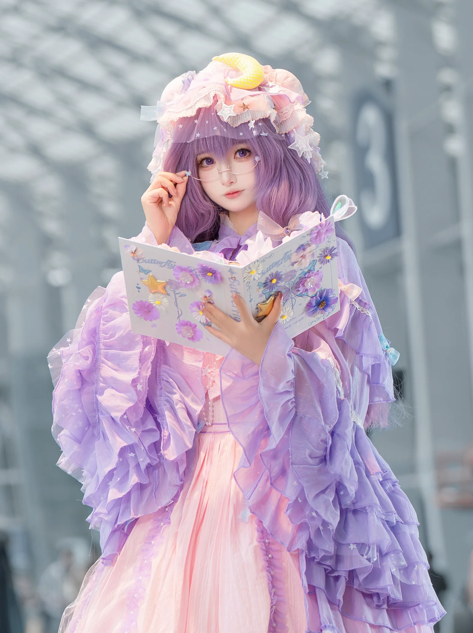 【帕秋莉cos】東方project的紫氣東來，翻開魔法書的靜謐瞬間 - 第 3 張