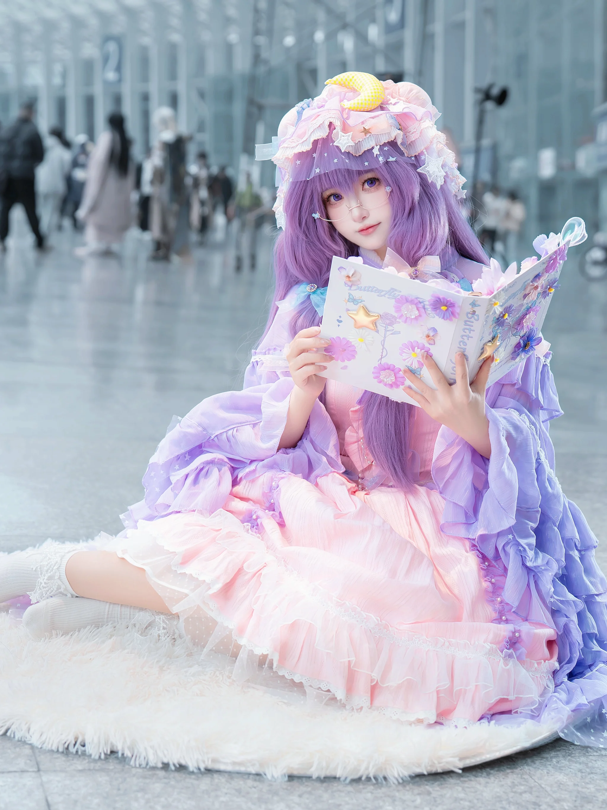 【帕秋莉cos】東方project的紫氣東來，翻開魔法書的靜謐瞬間 - 第 5 張