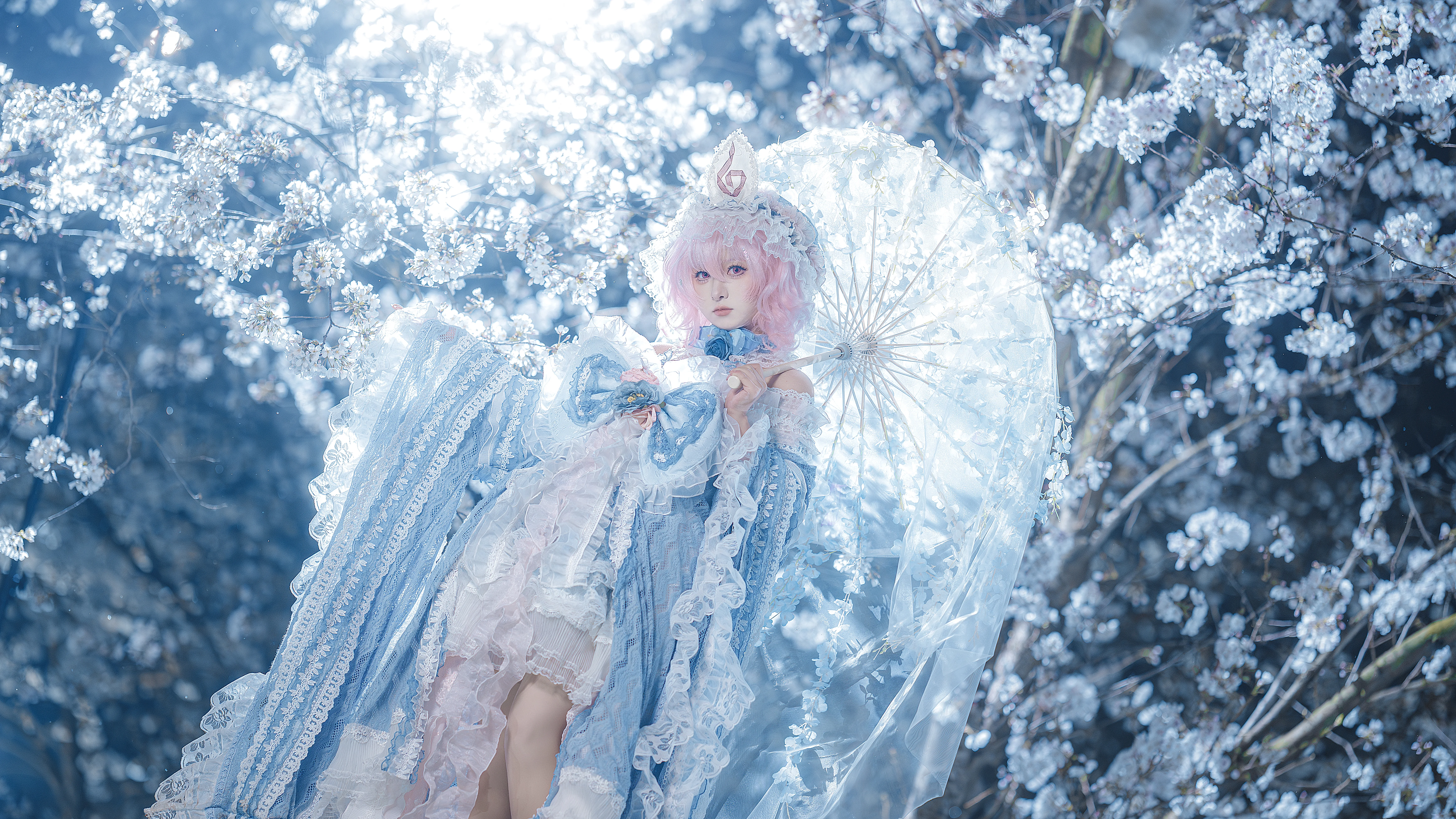 【西行寺幽幽子cos】白玉楼夜樱下的冷感幻梦 - 第 7 张