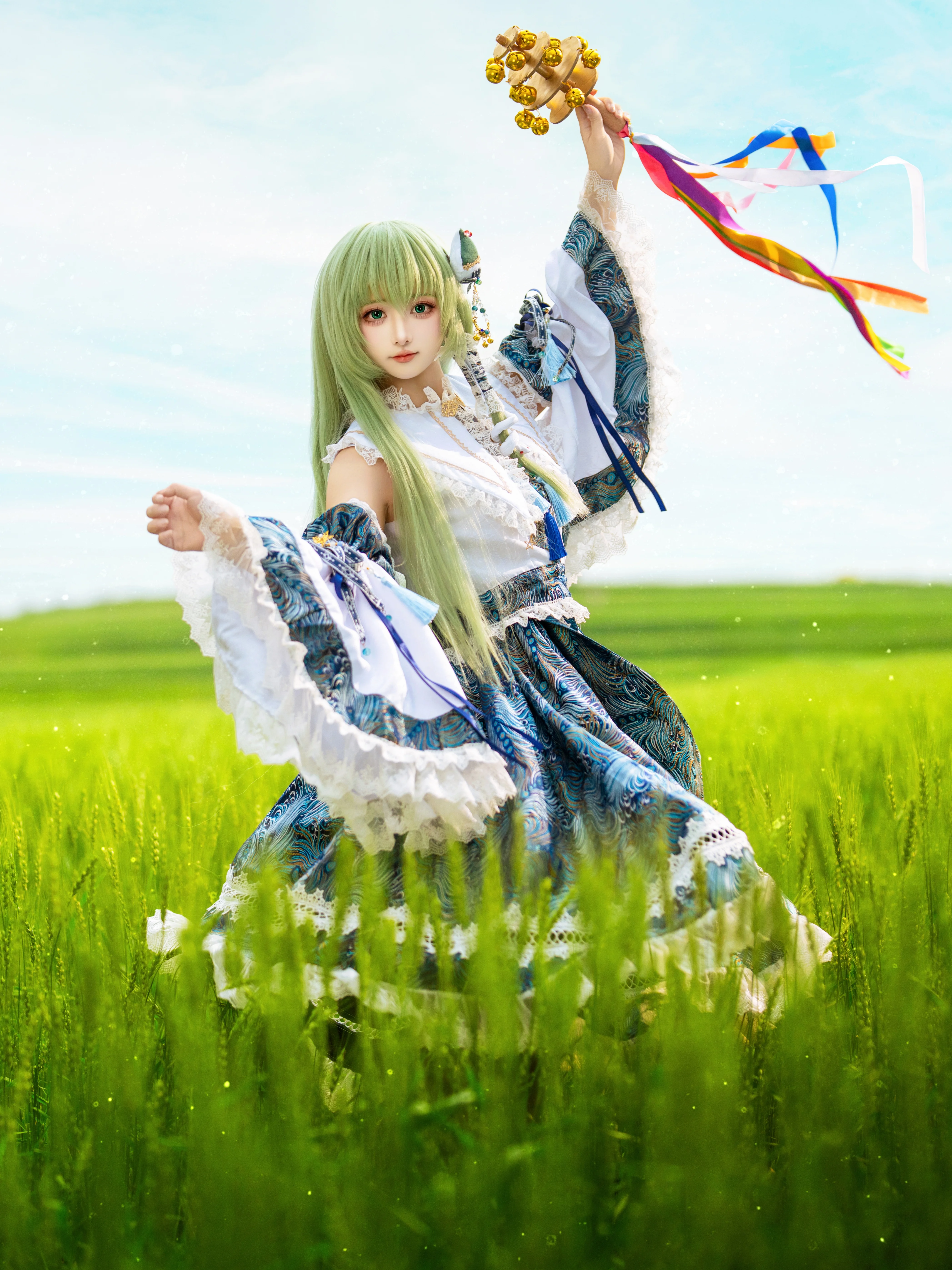 【东风谷早苗cos】春日的风与麦浪中的守矢祈愿 - 第 1 张