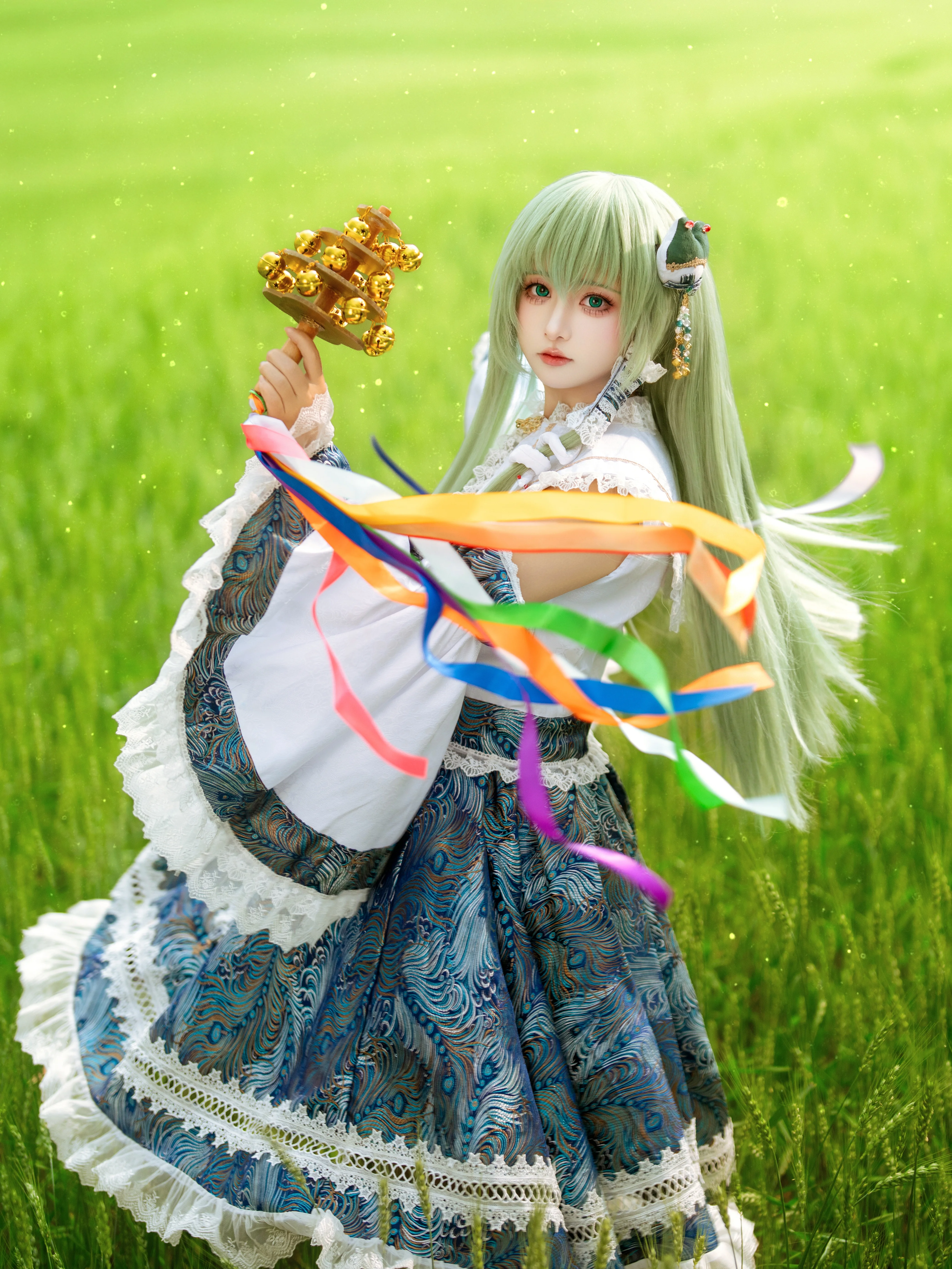 【东风谷早苗cos】春日的风与麦浪中的守矢祈愿