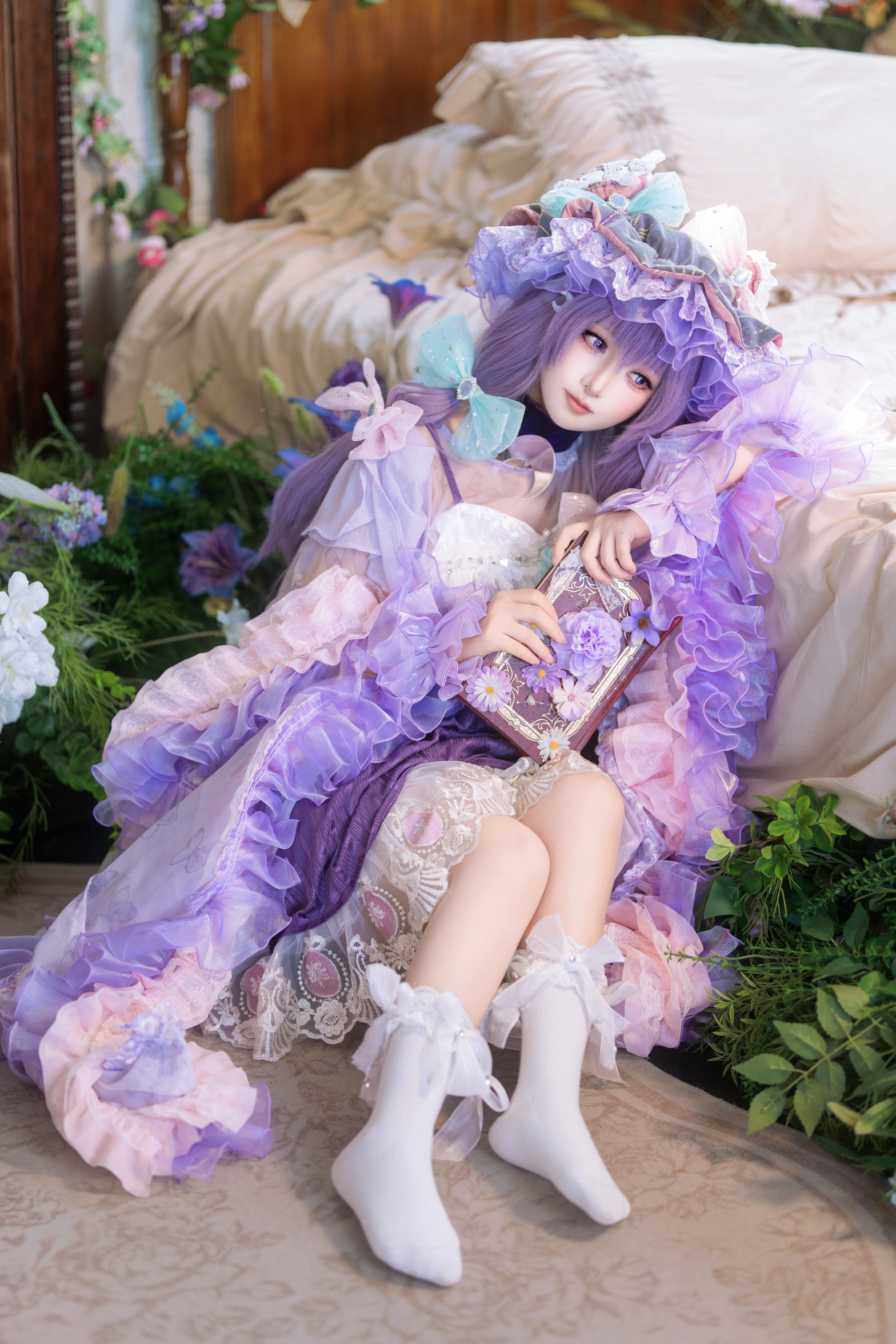 【帕秋莉诺蕾姬cos】东方project里魔法使的静谧午后 - 第 1 张